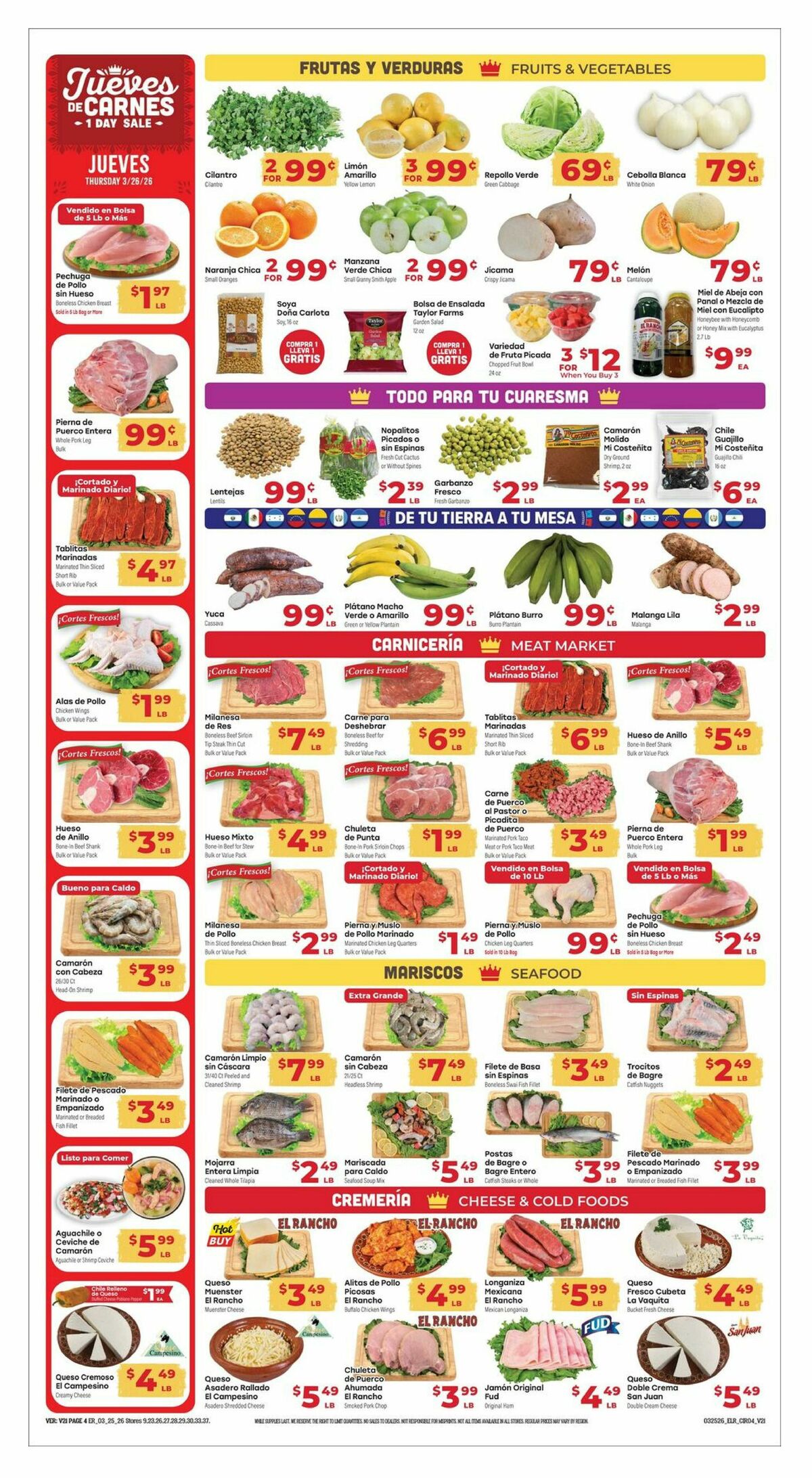El Rancho Weekly Ad from March 25