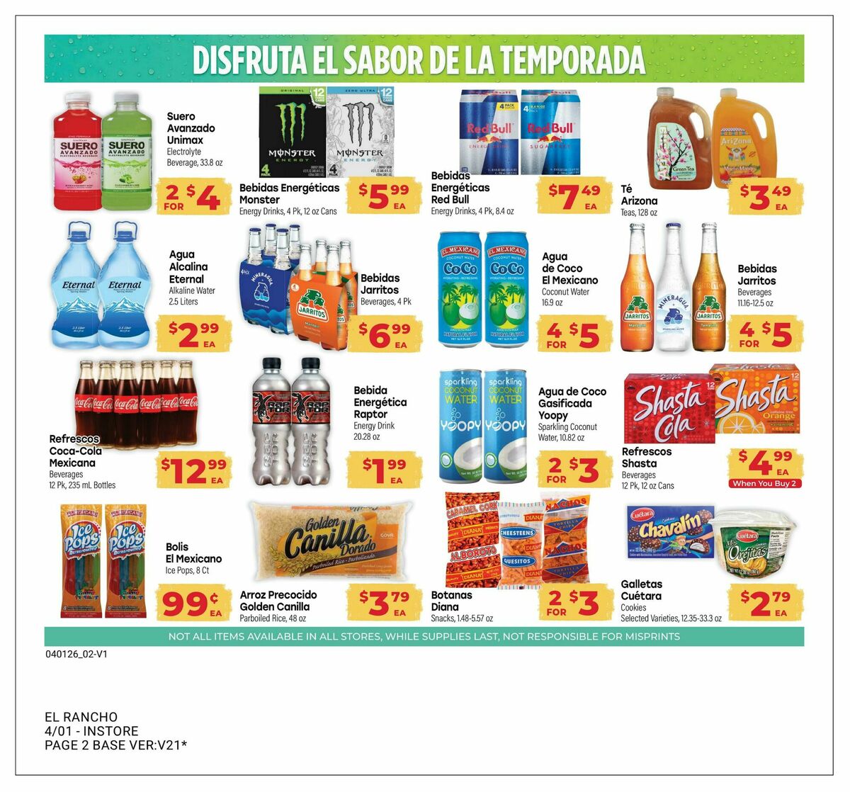 El Rancho Monthly Savings Guide Weekly Ad from April 1