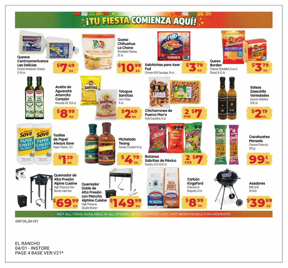 El Rancho Monthly Savings Guide Weekly Ad from April 1