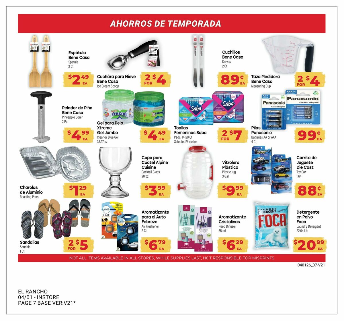 El Rancho Monthly Savings Guide Weekly Ad from April 1