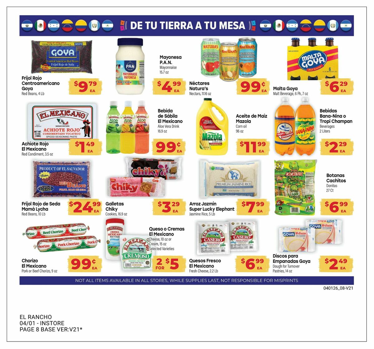 El Rancho Monthly Savings Guide Weekly Ad from April 1