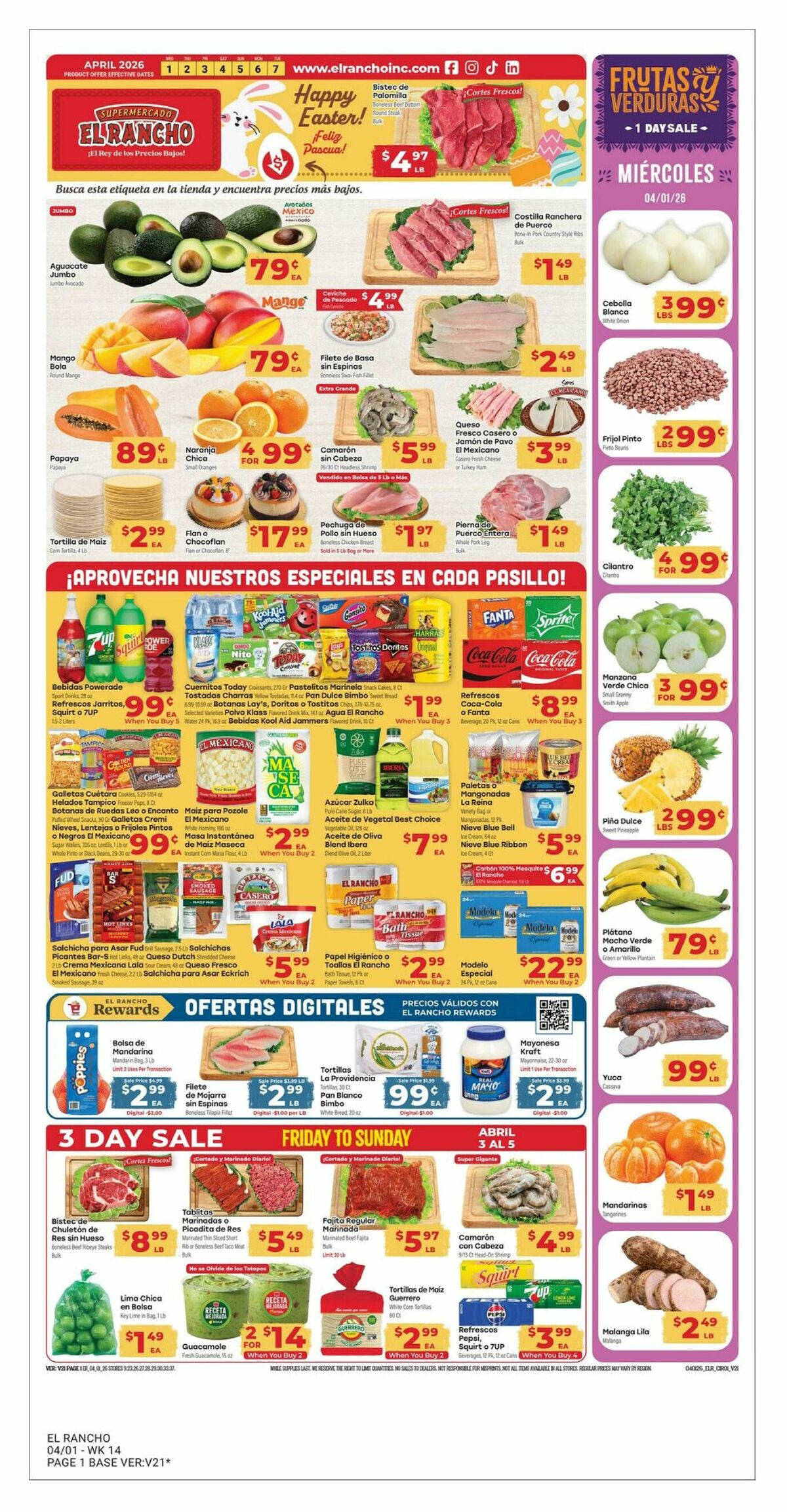 El Rancho Weekly Ad from April 1