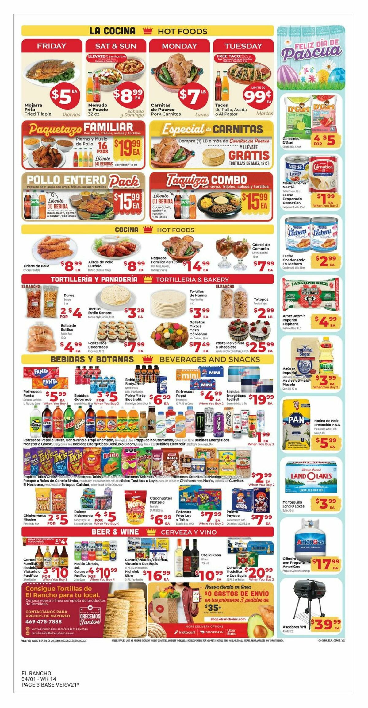 El Rancho Weekly Ad from April 1