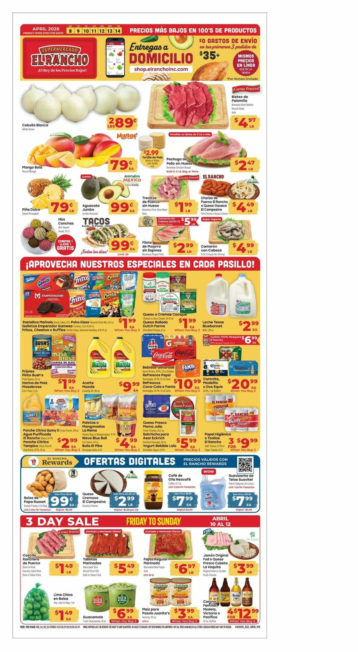 El Rancho Weekly Ad from April 8