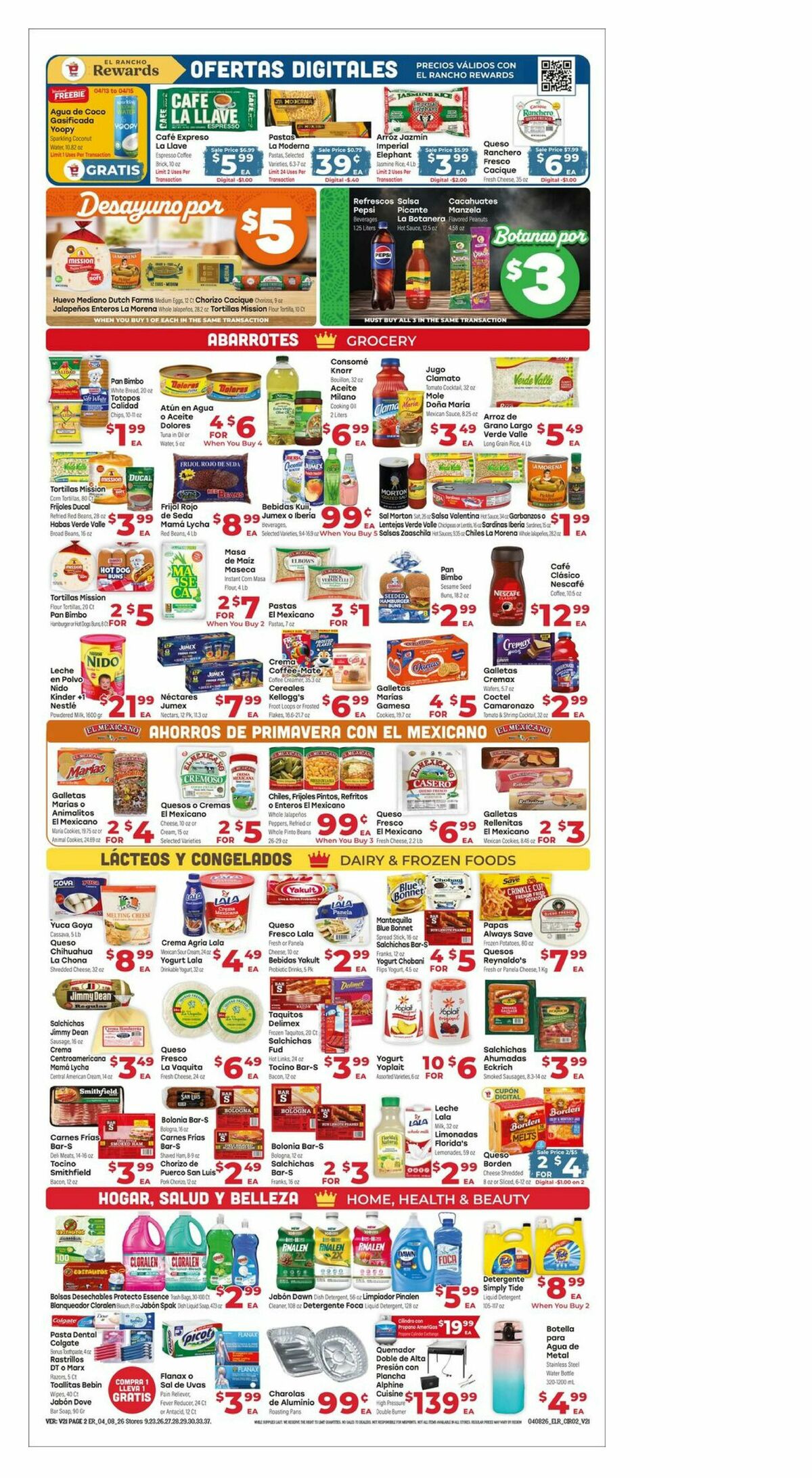 El Rancho Weekly Ad from April 8