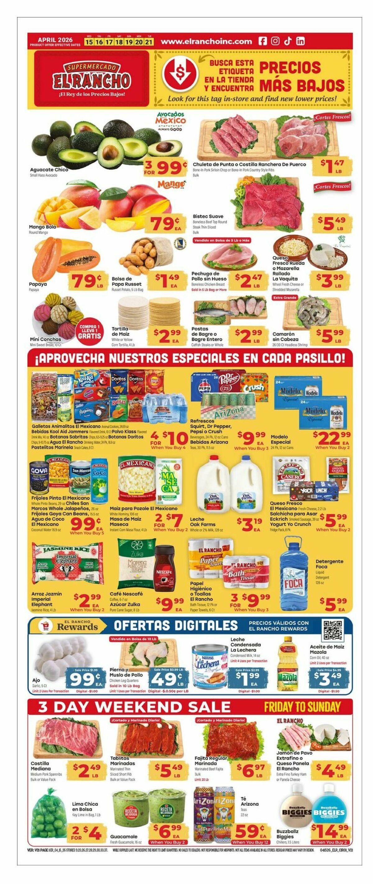 El Rancho Weekly Ad from April 15