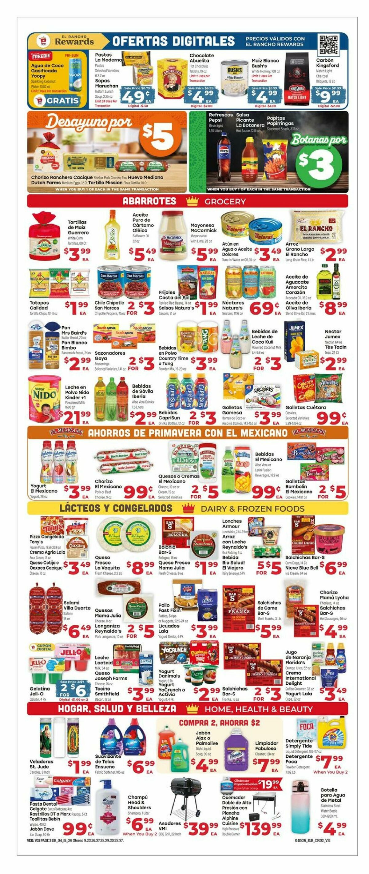 El Rancho Weekly Ad from April 15