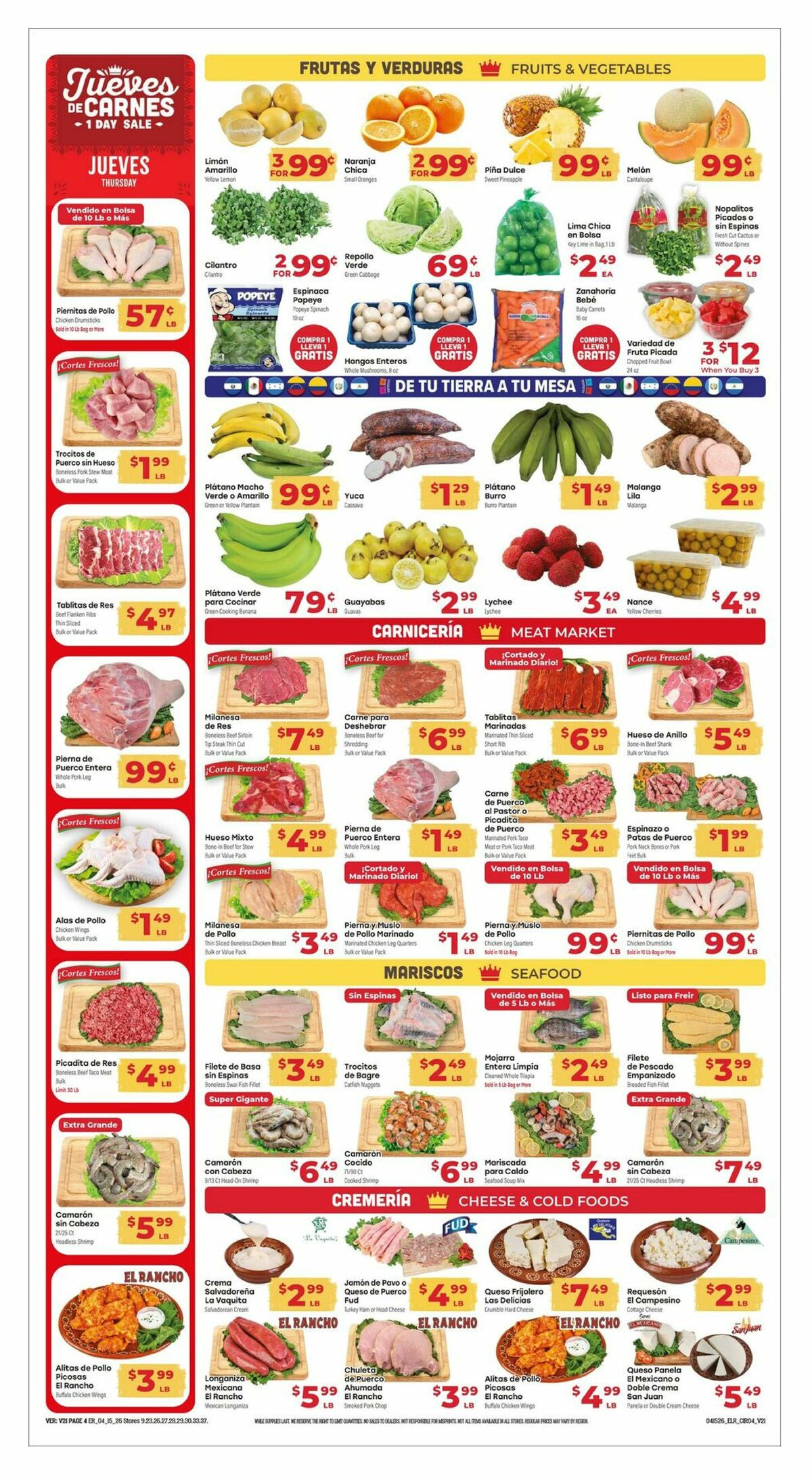 El Rancho Weekly Ad from April 15
