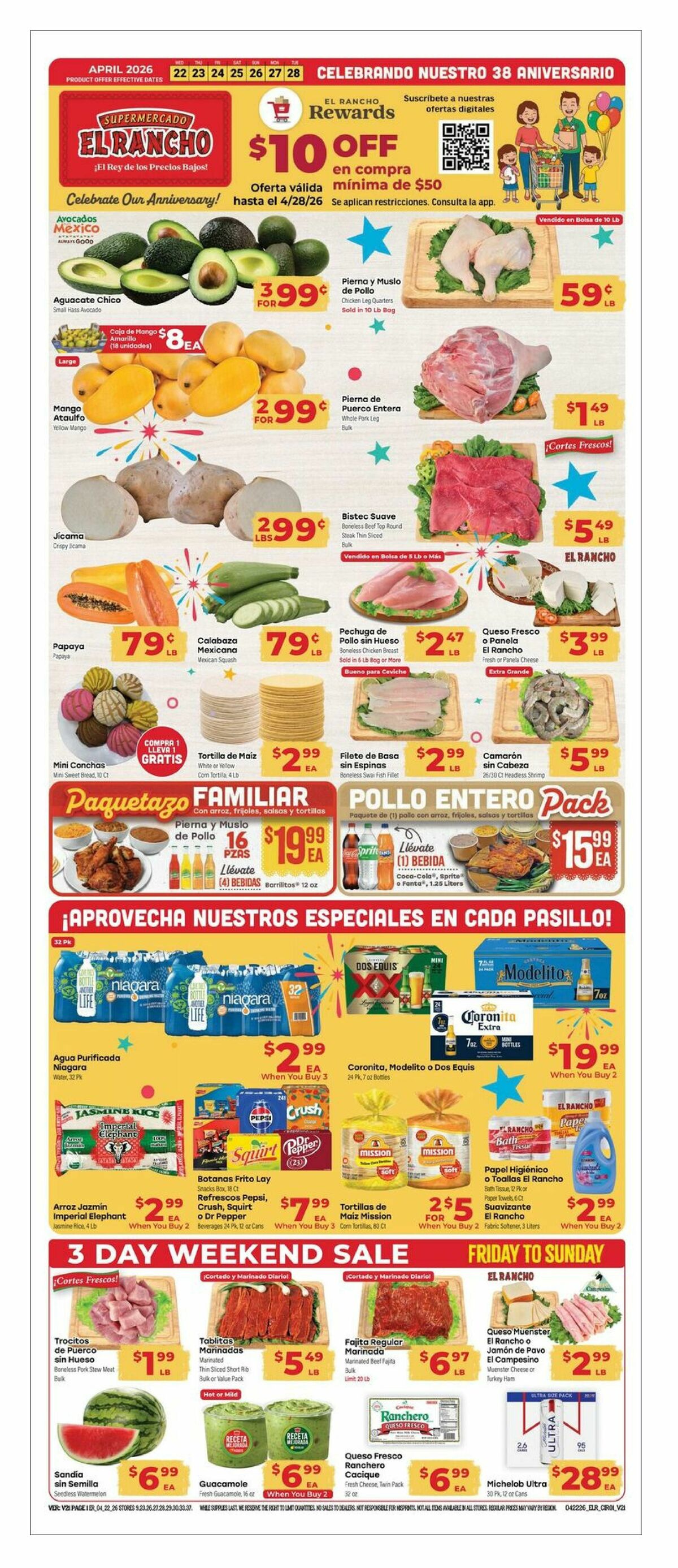 El Rancho Weekly Ad from April 22