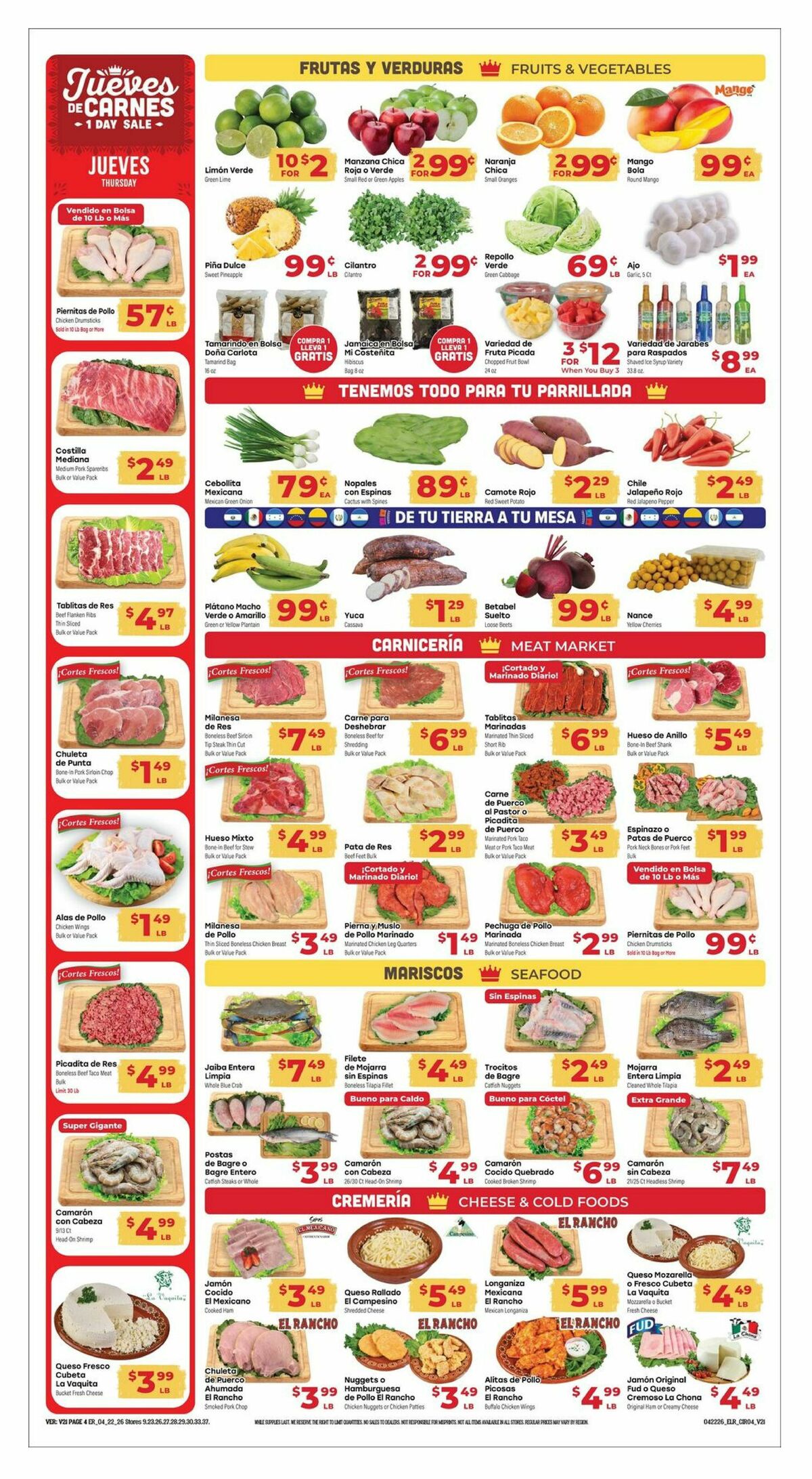 El Rancho Weekly Ad from April 22