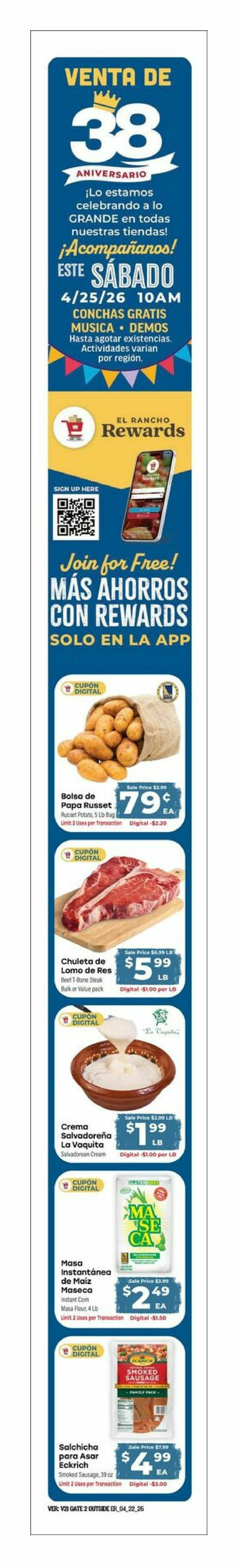 El Rancho Weekly Ad from April 22