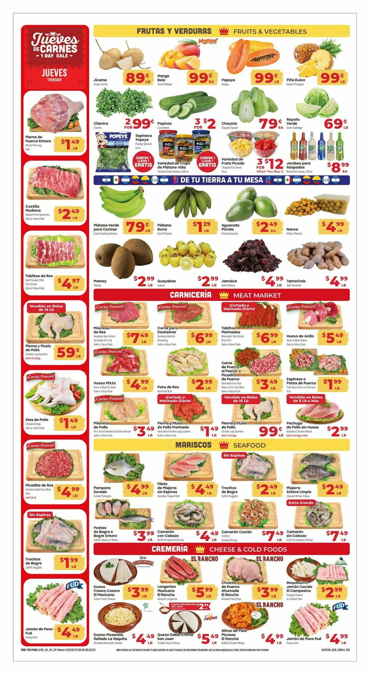 El Rancho Weekly Ad from April 29