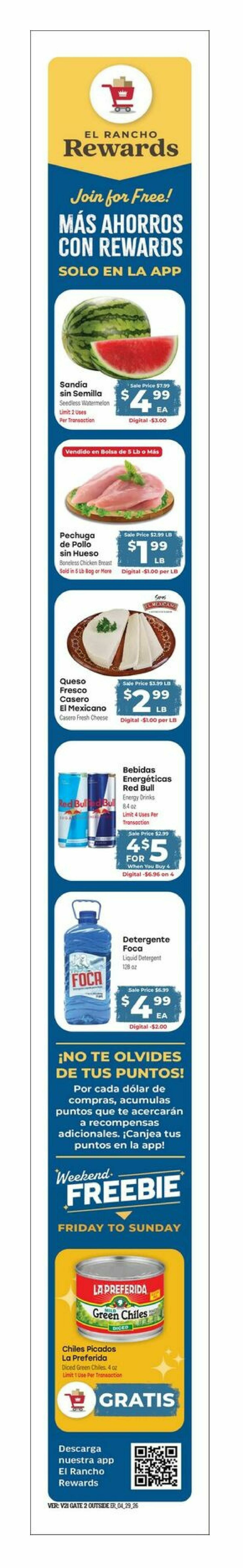 El Rancho Weekly Ad from April 29