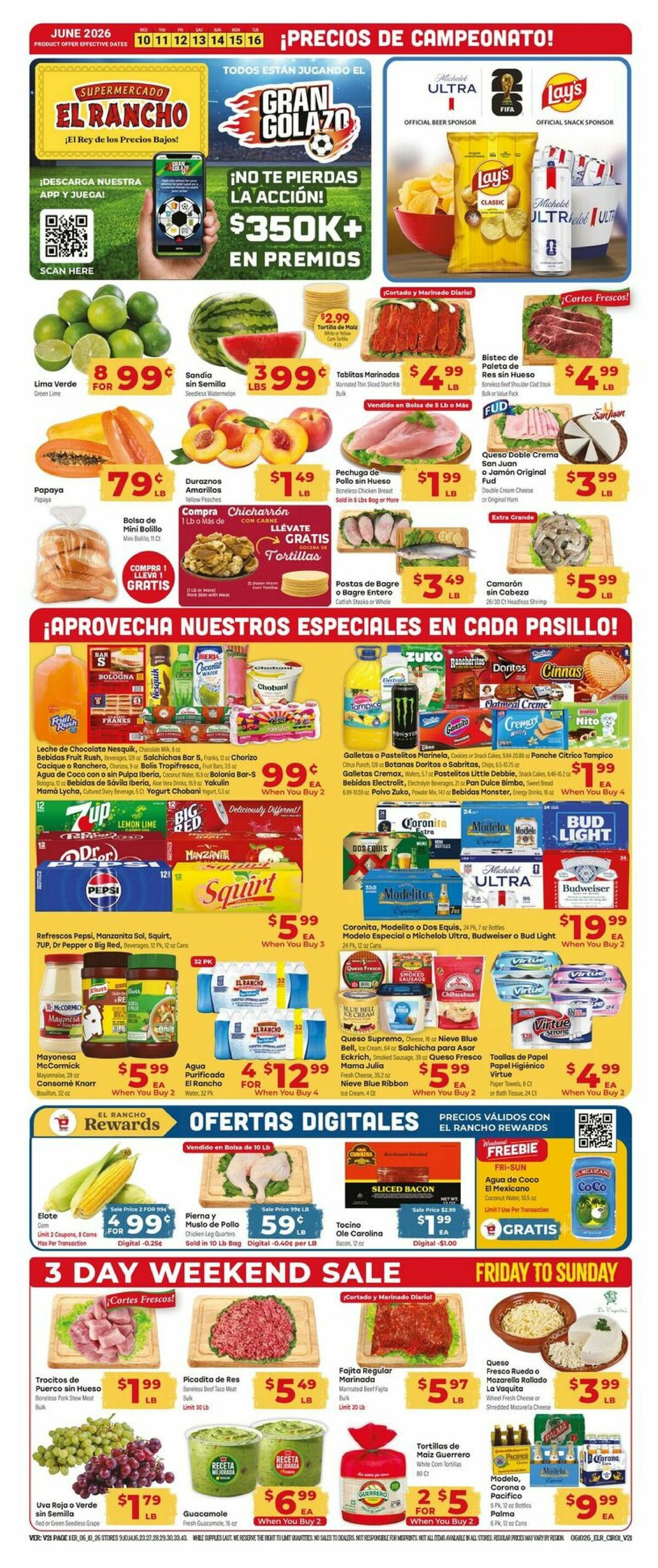 El Rancho Weekly Ad from June 10