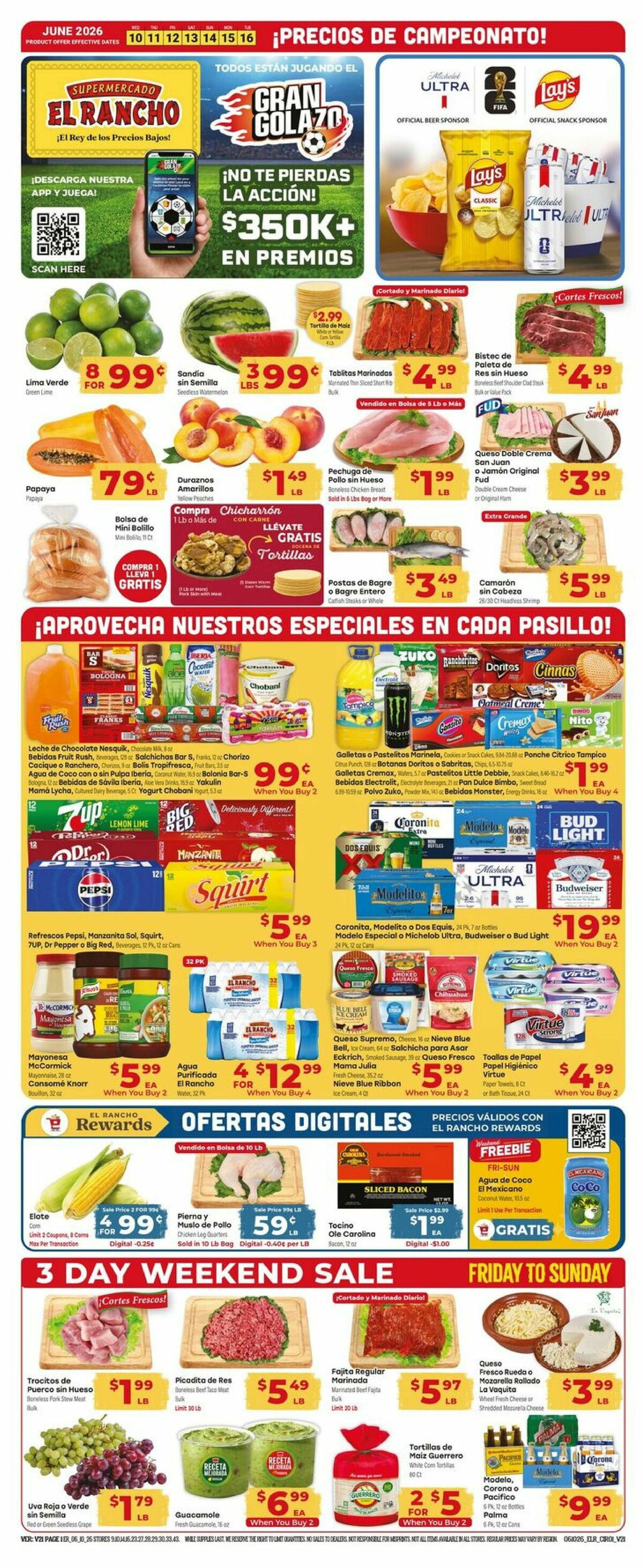 El Rancho Weekly Ad from June 10