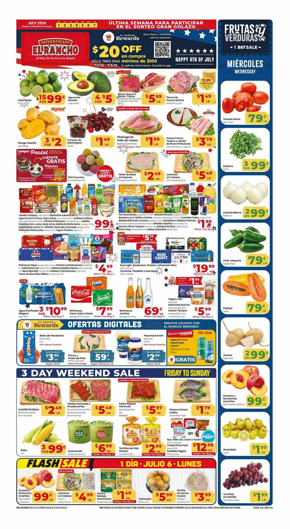 El Rancho Weekly Ad from July 1