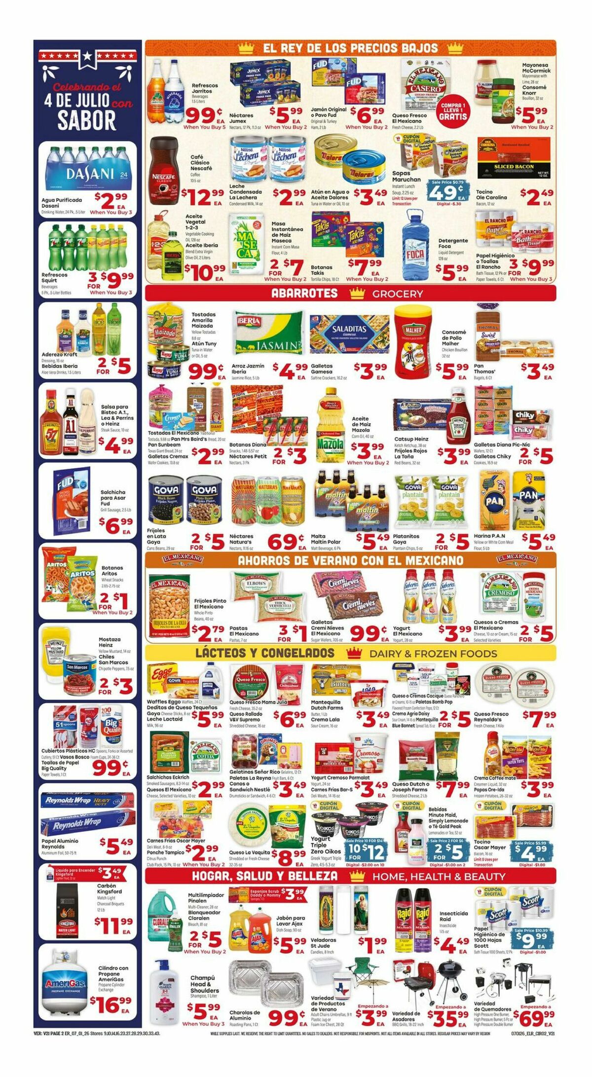 El Rancho Weekly Ad from July 1