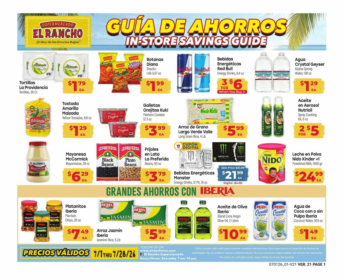 El Rancho Weekly Ad from July 1