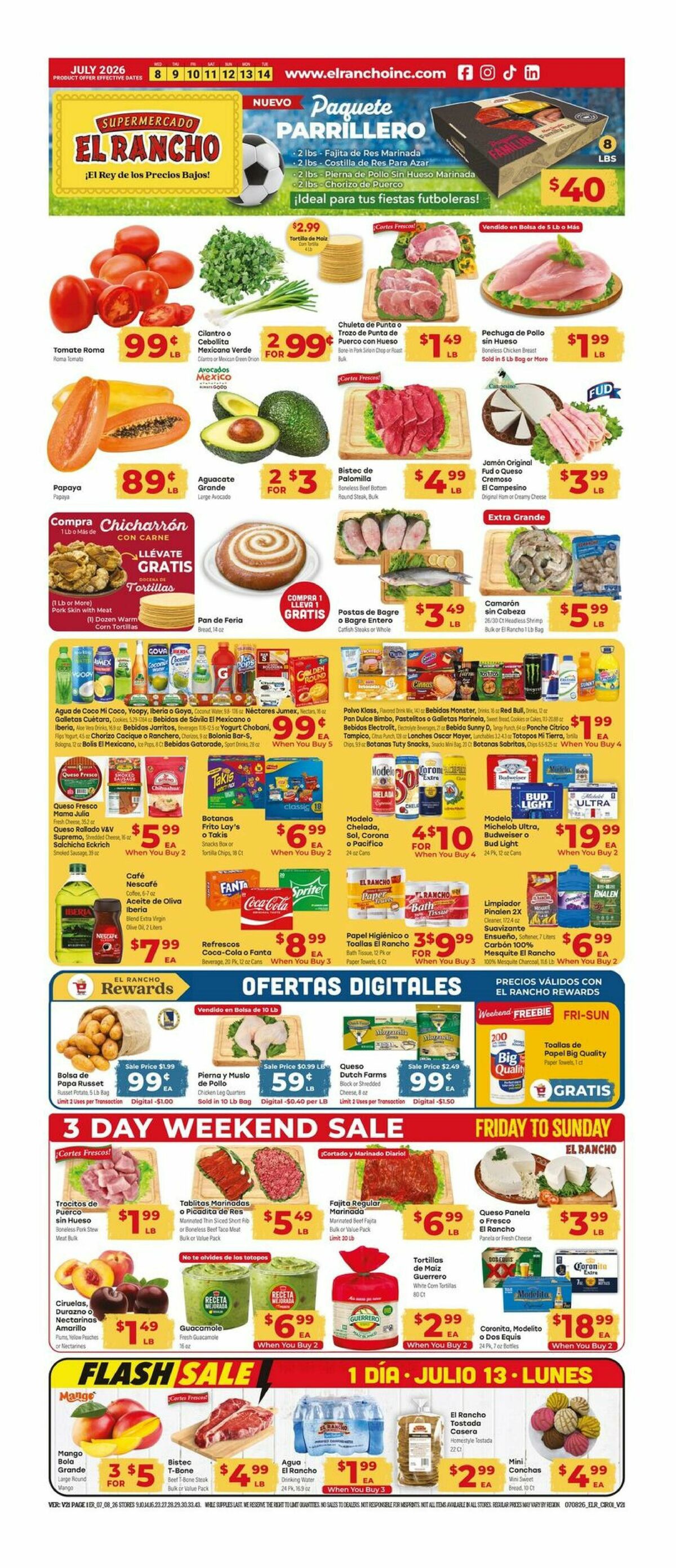 El Rancho Weekly Ad from July 8