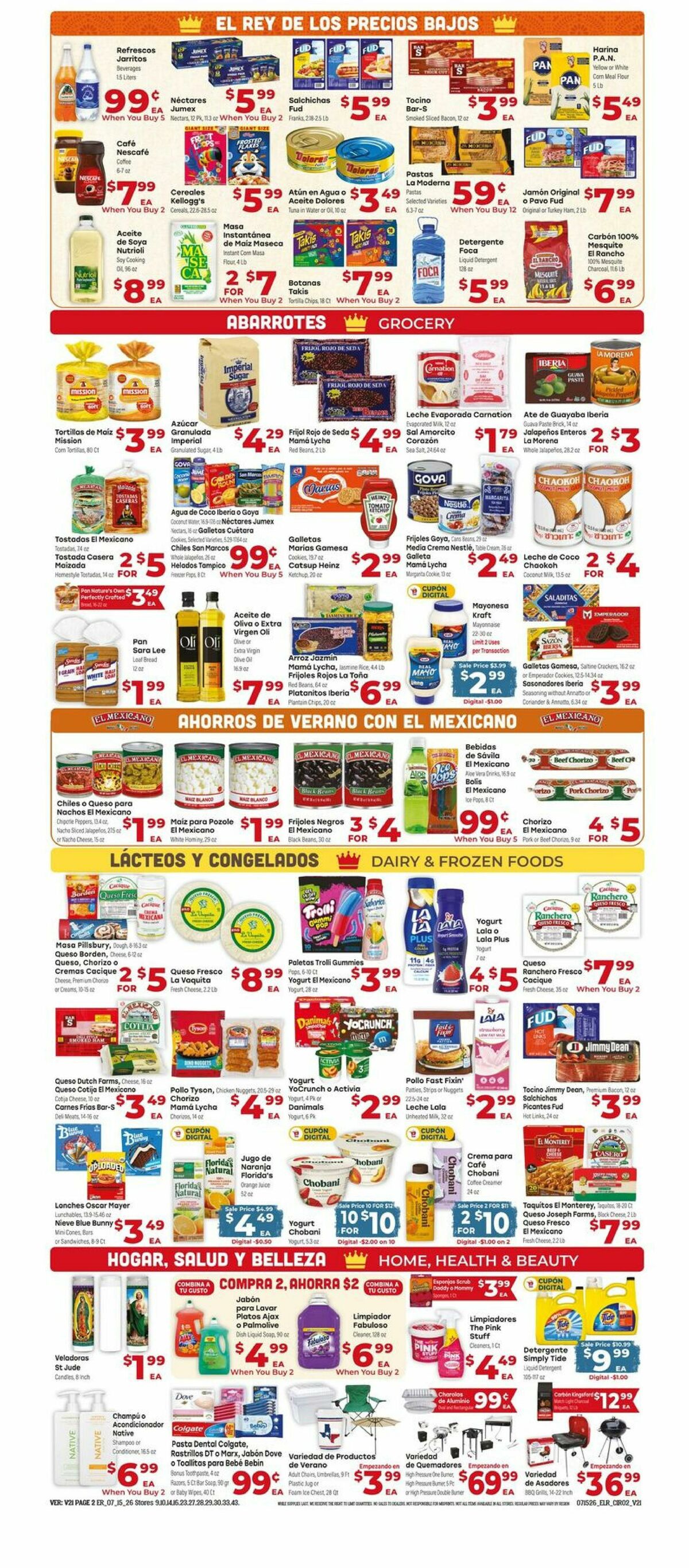 El Rancho Weekly Ad from July 15