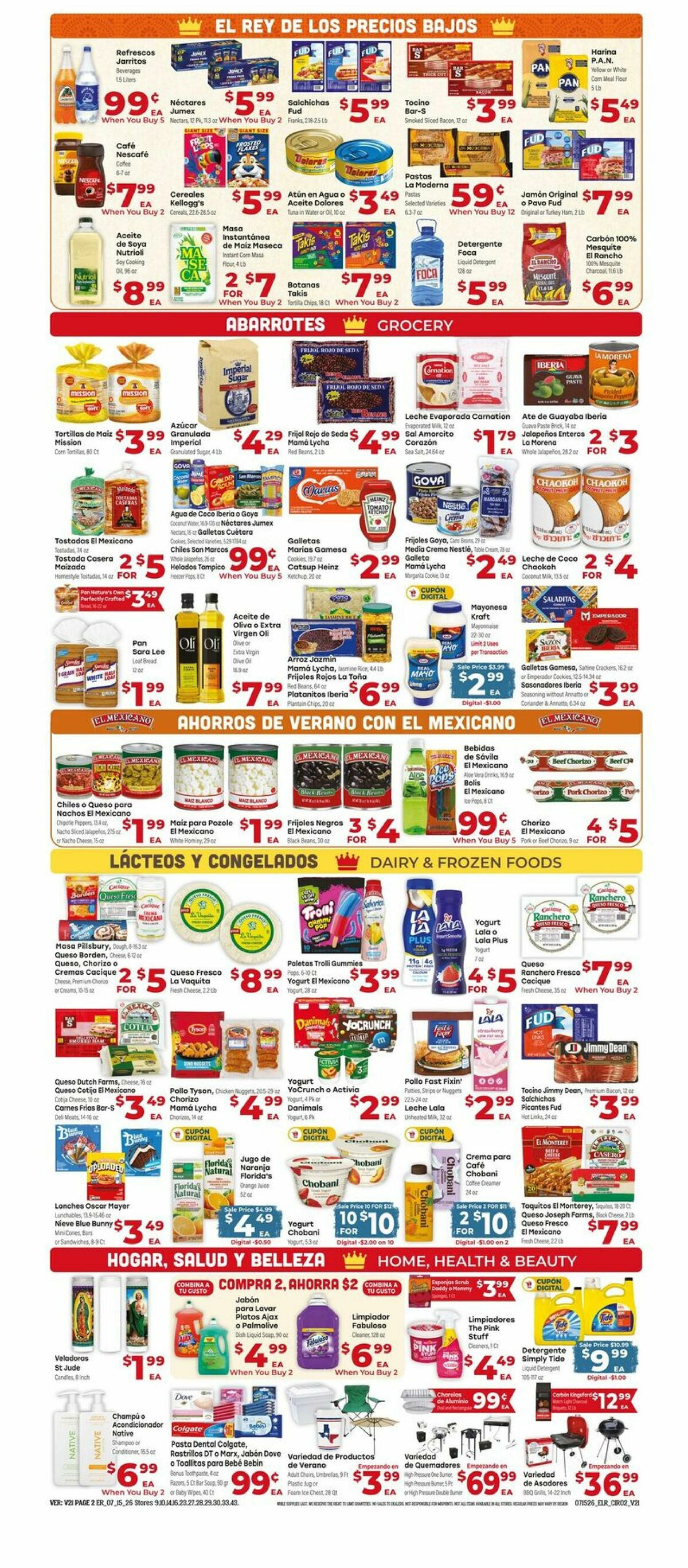 El Rancho Weekly Ad from July 15