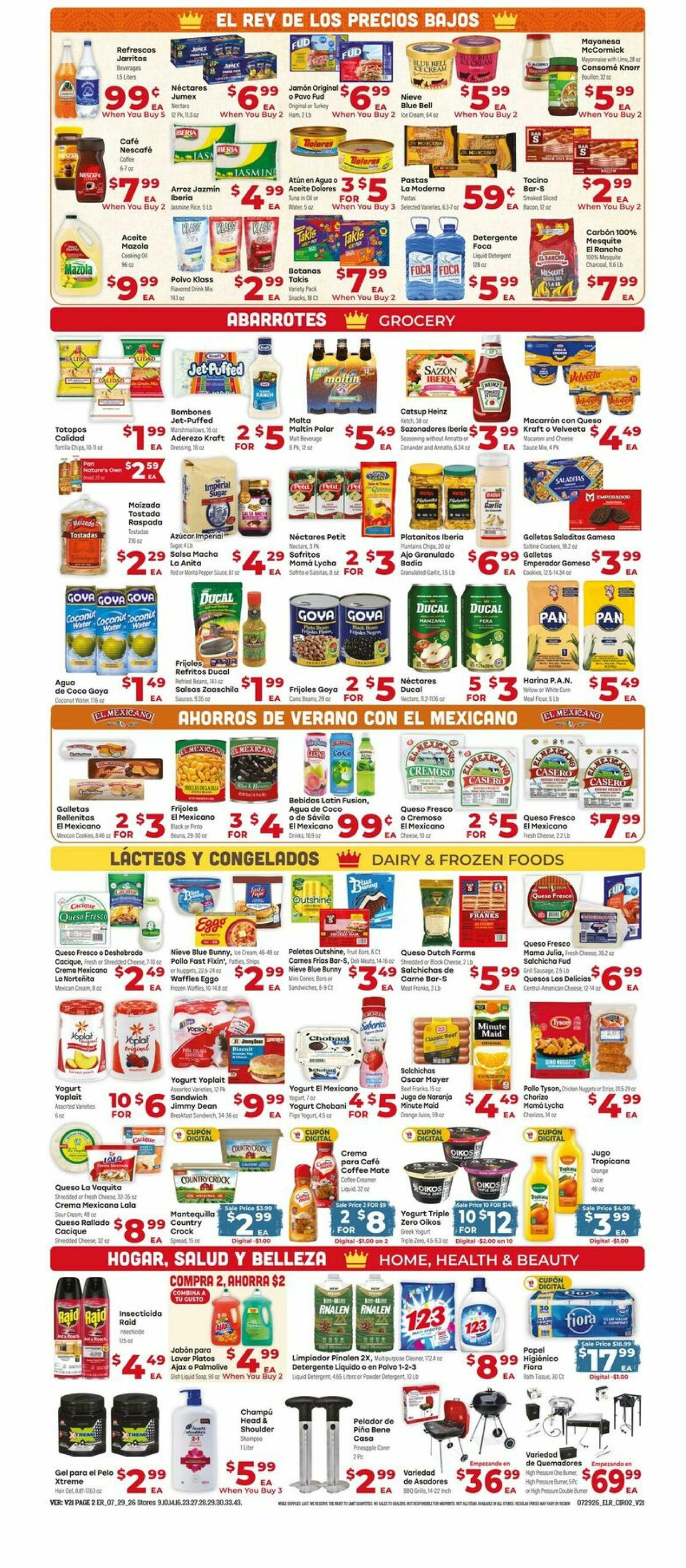 El Rancho Weekly Ad from July 29