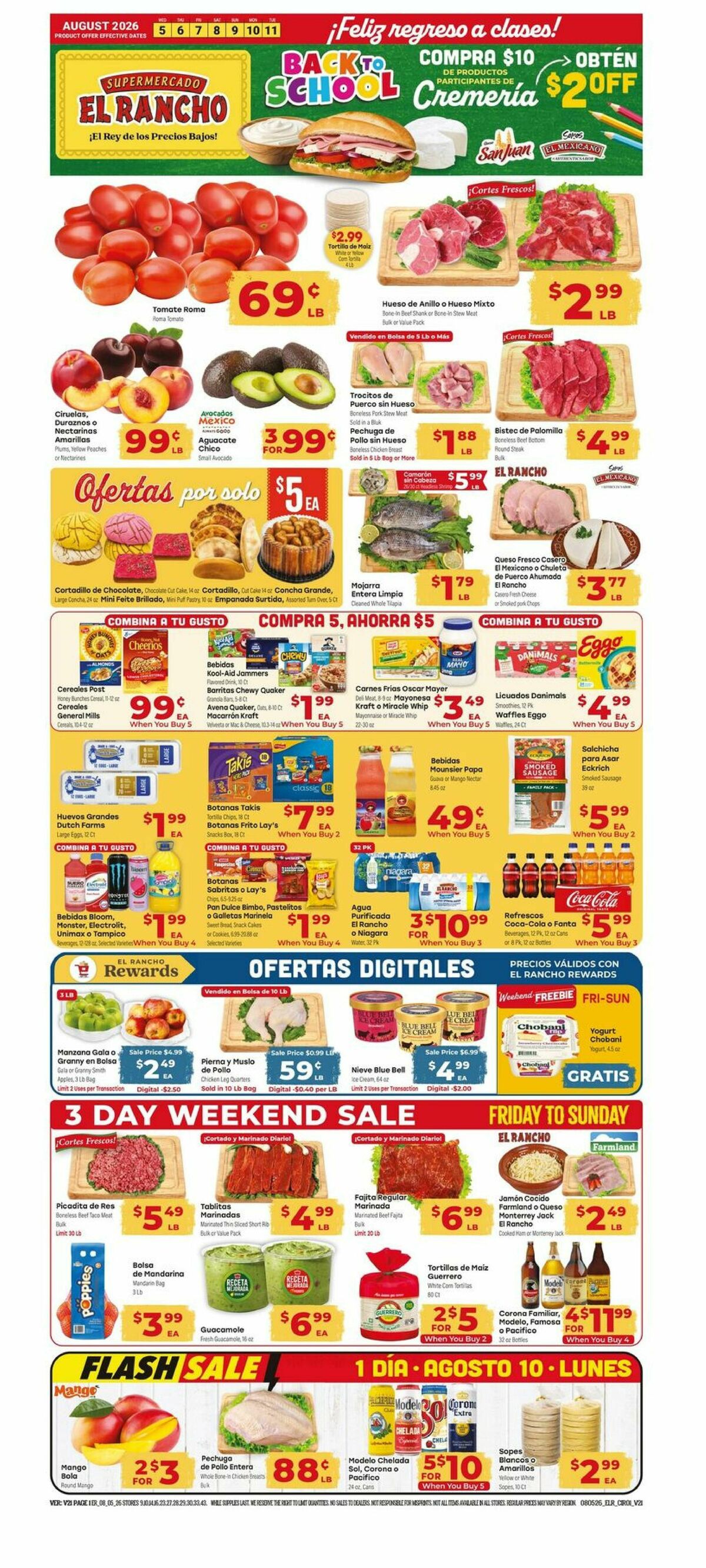 El Rancho Weekly Ad from August 5