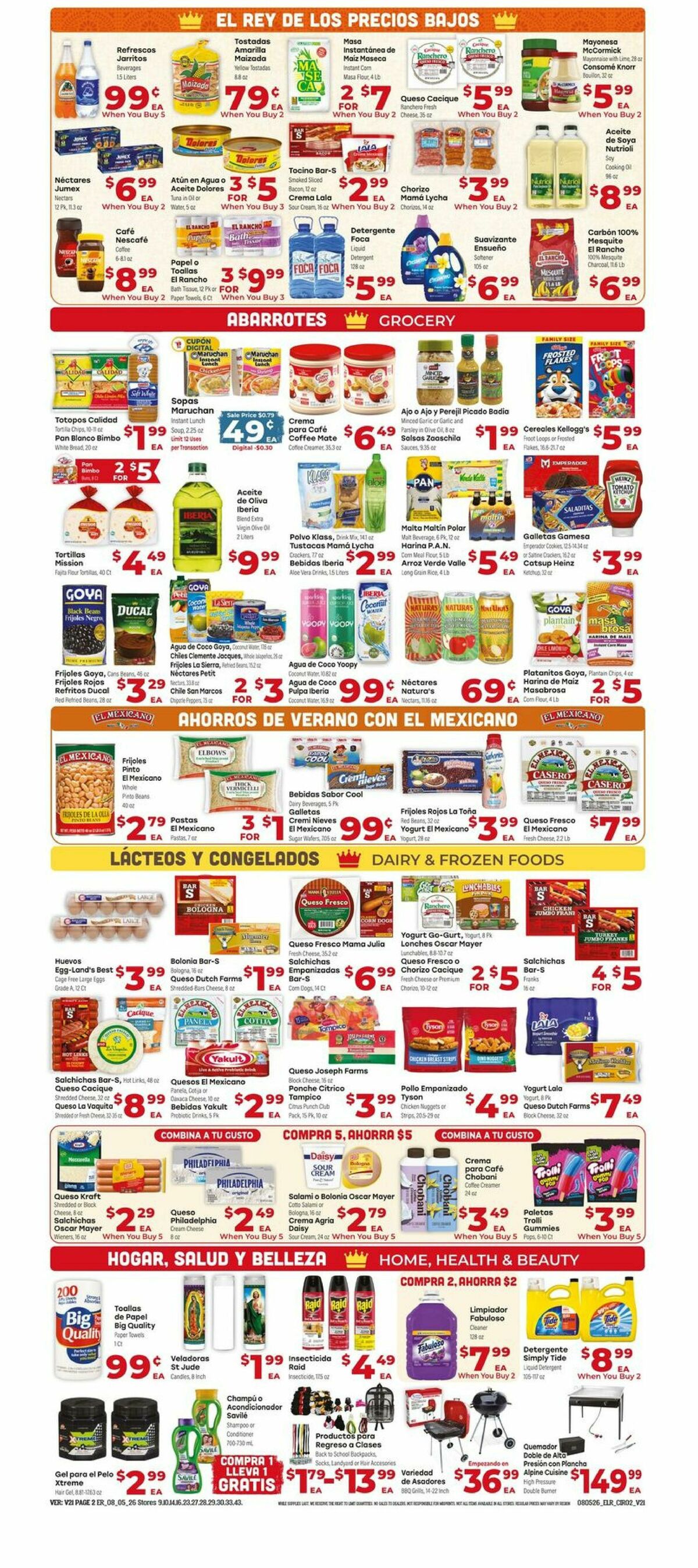 El Rancho Weekly Ad from August 5