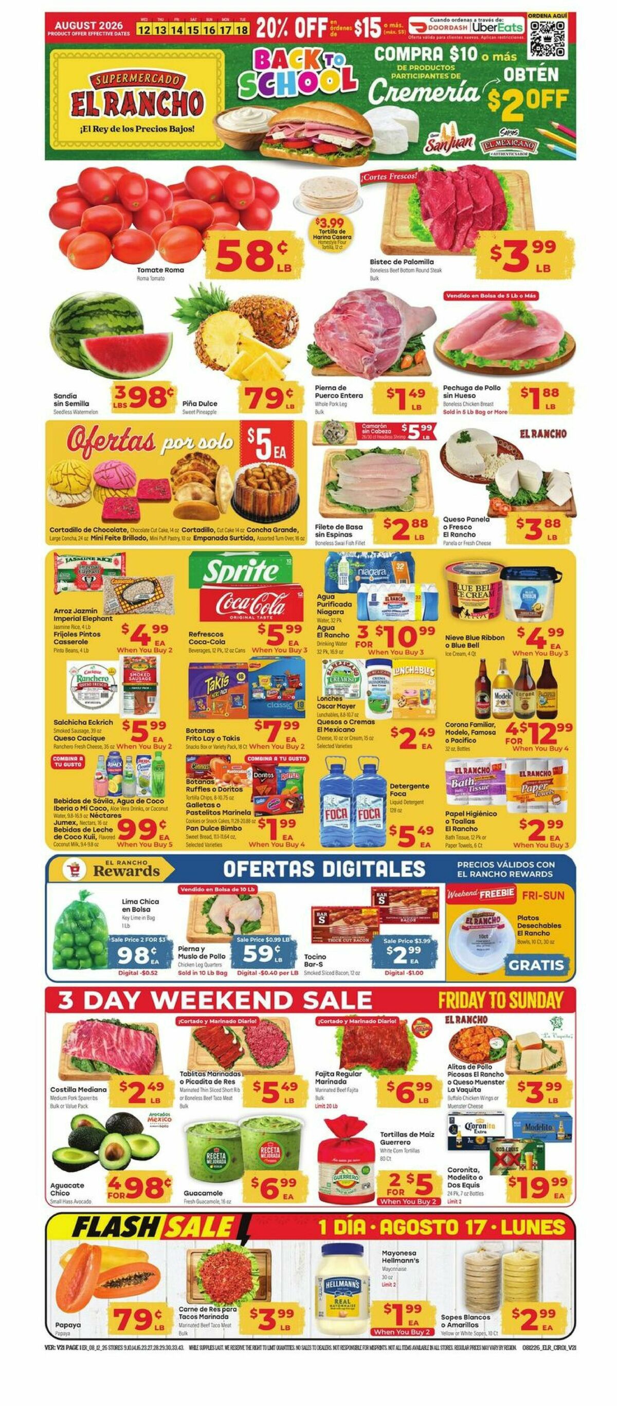 El Rancho Weekly Ad from August 12