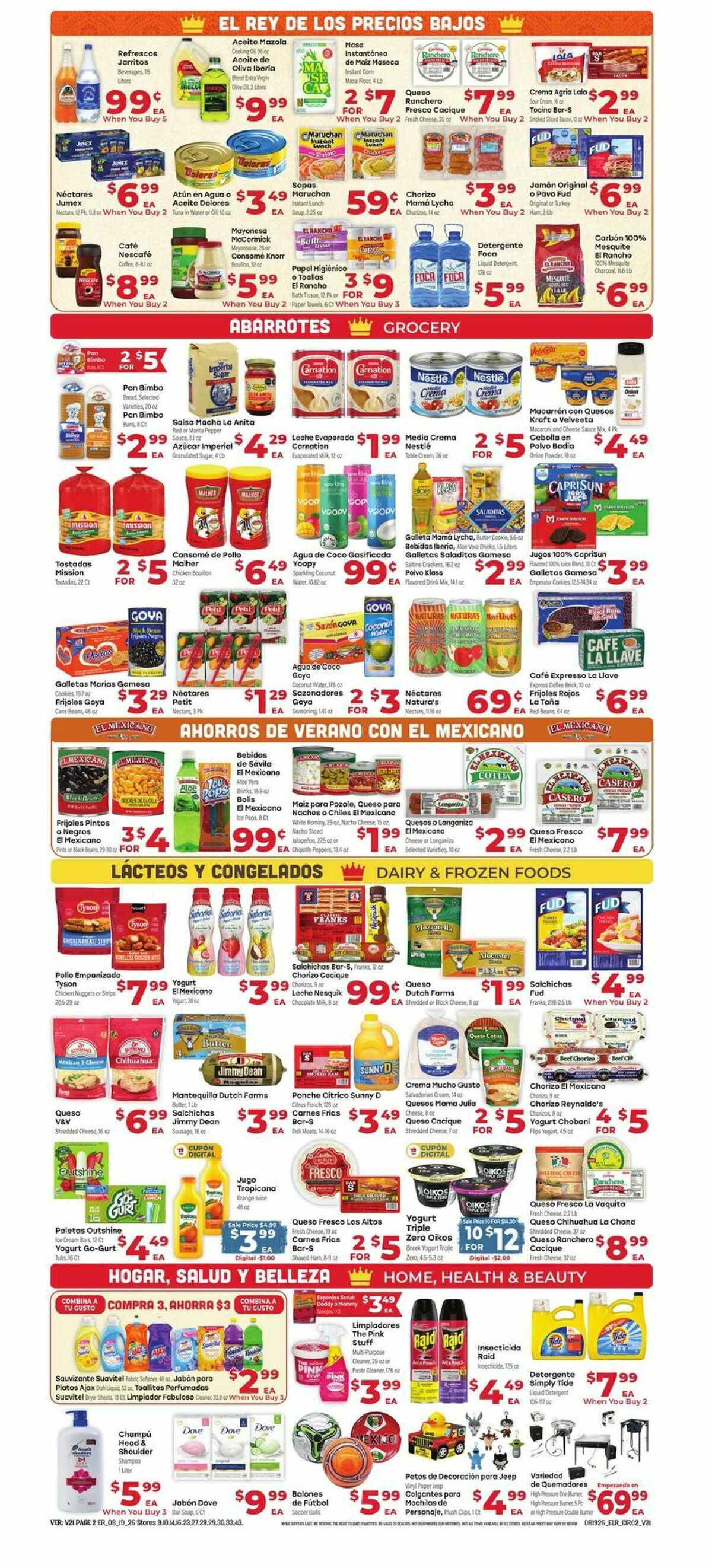 El Rancho Weekly Ad from August 19