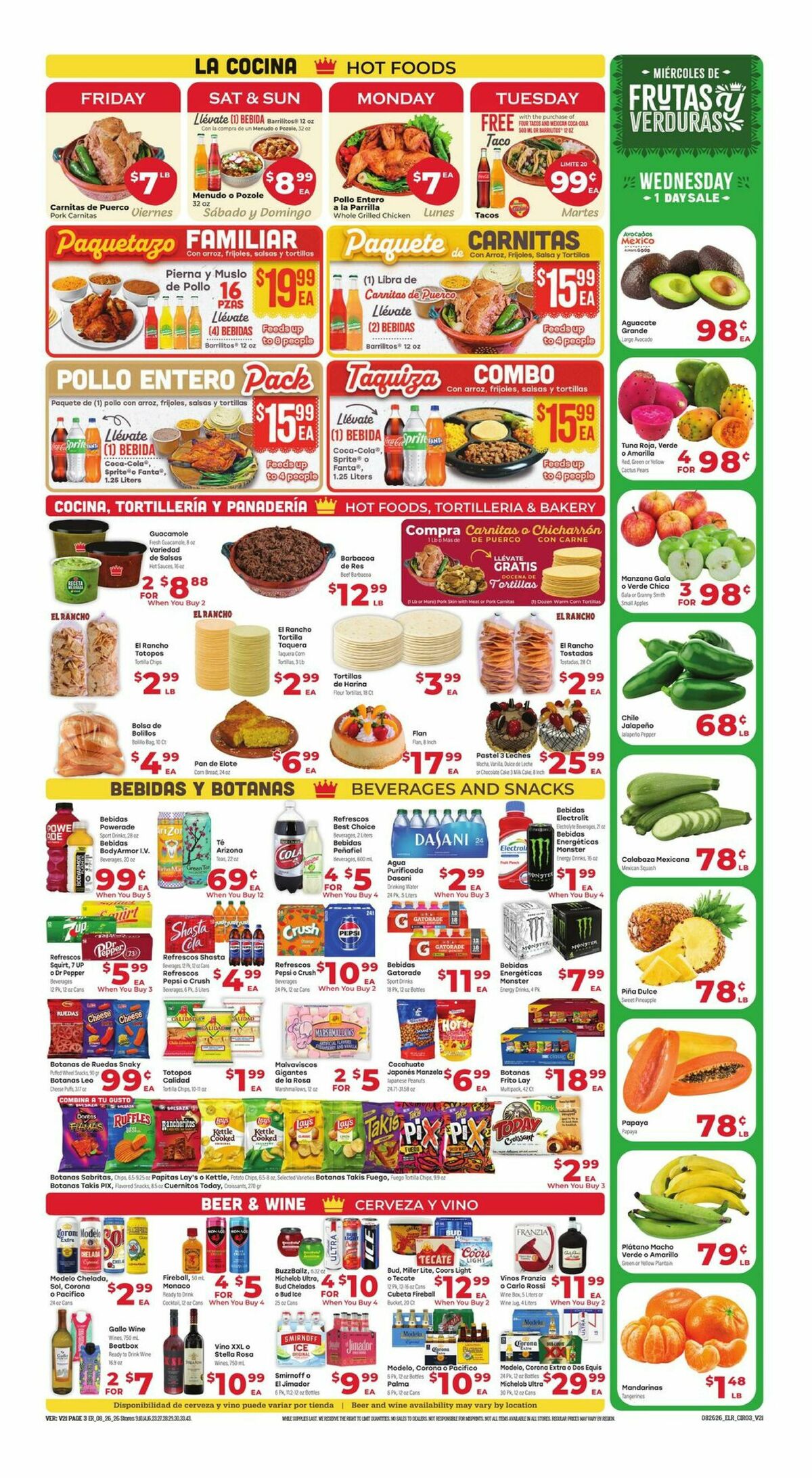 El Rancho Weekly Ad from August 26