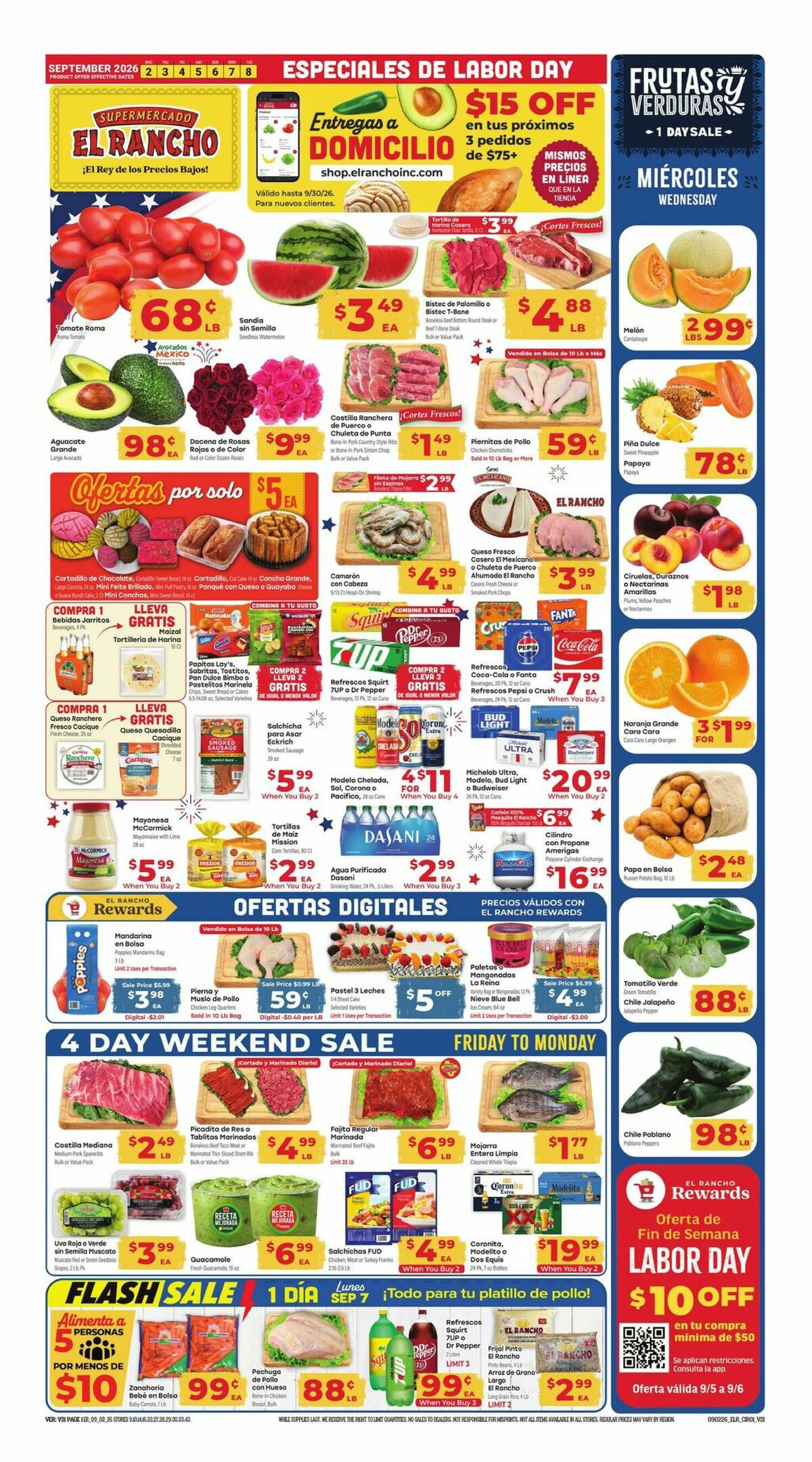 El Rancho Weekly Ad from September 2