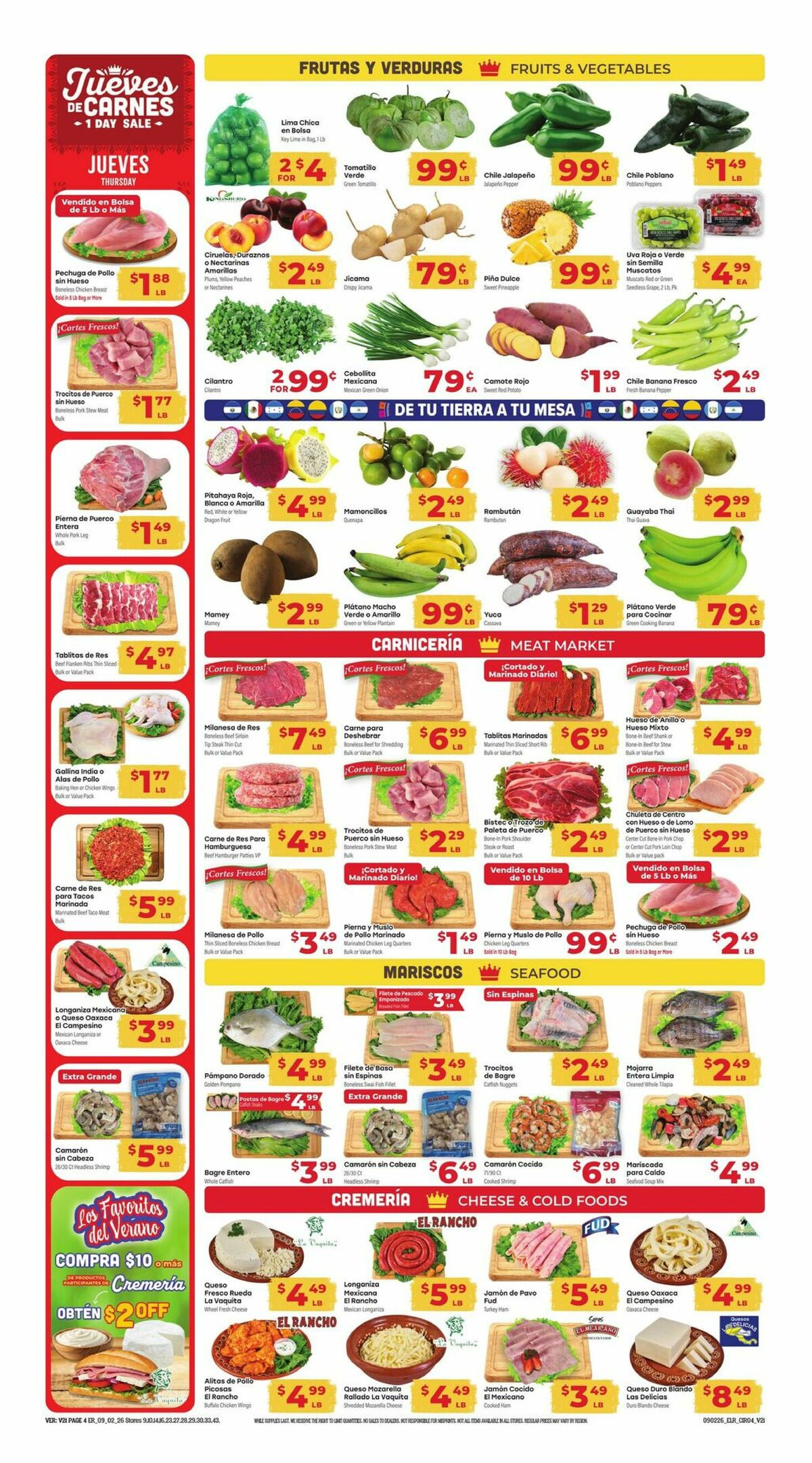 El Rancho Weekly Ad from September 2