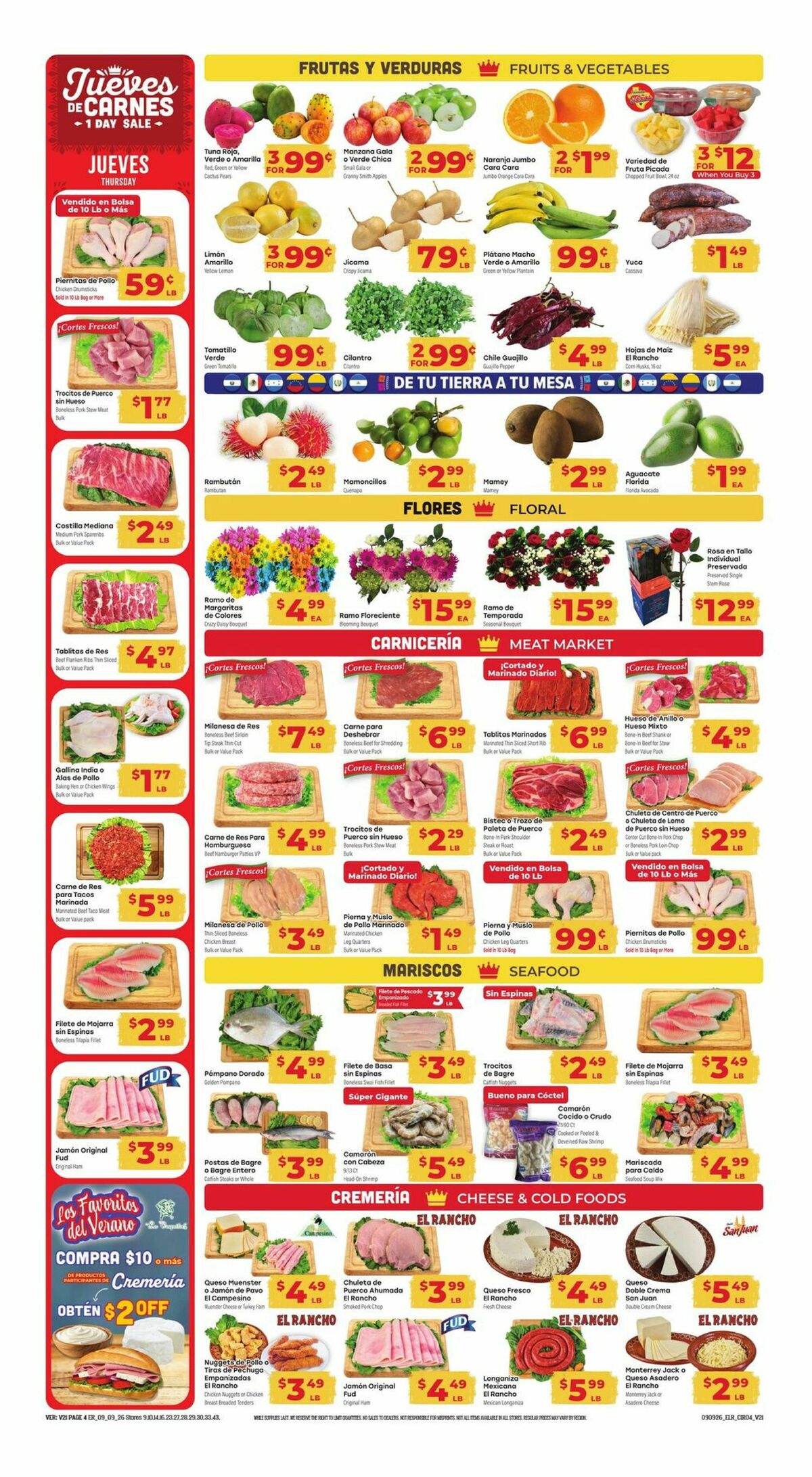 El Rancho Weekly Ad from September 9