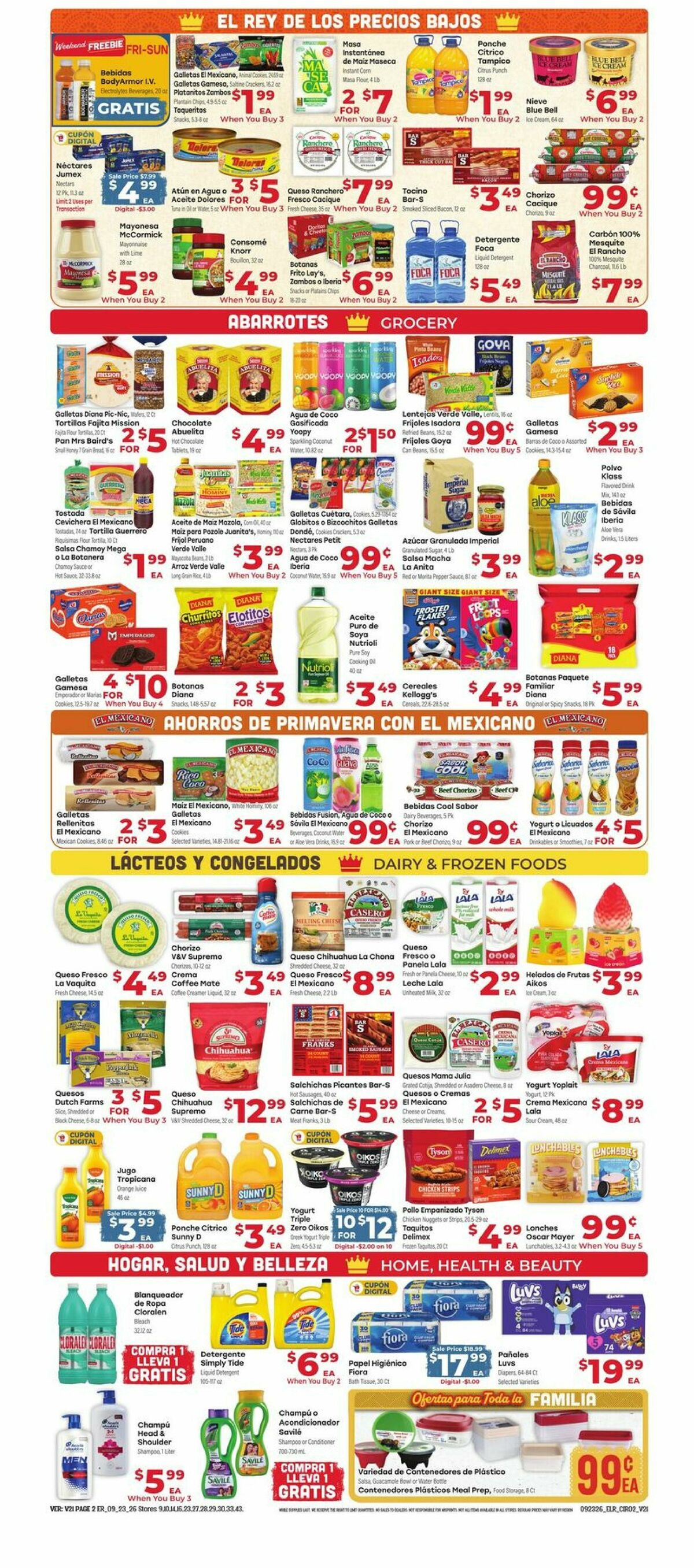 El Rancho Weekly Ad from September 23