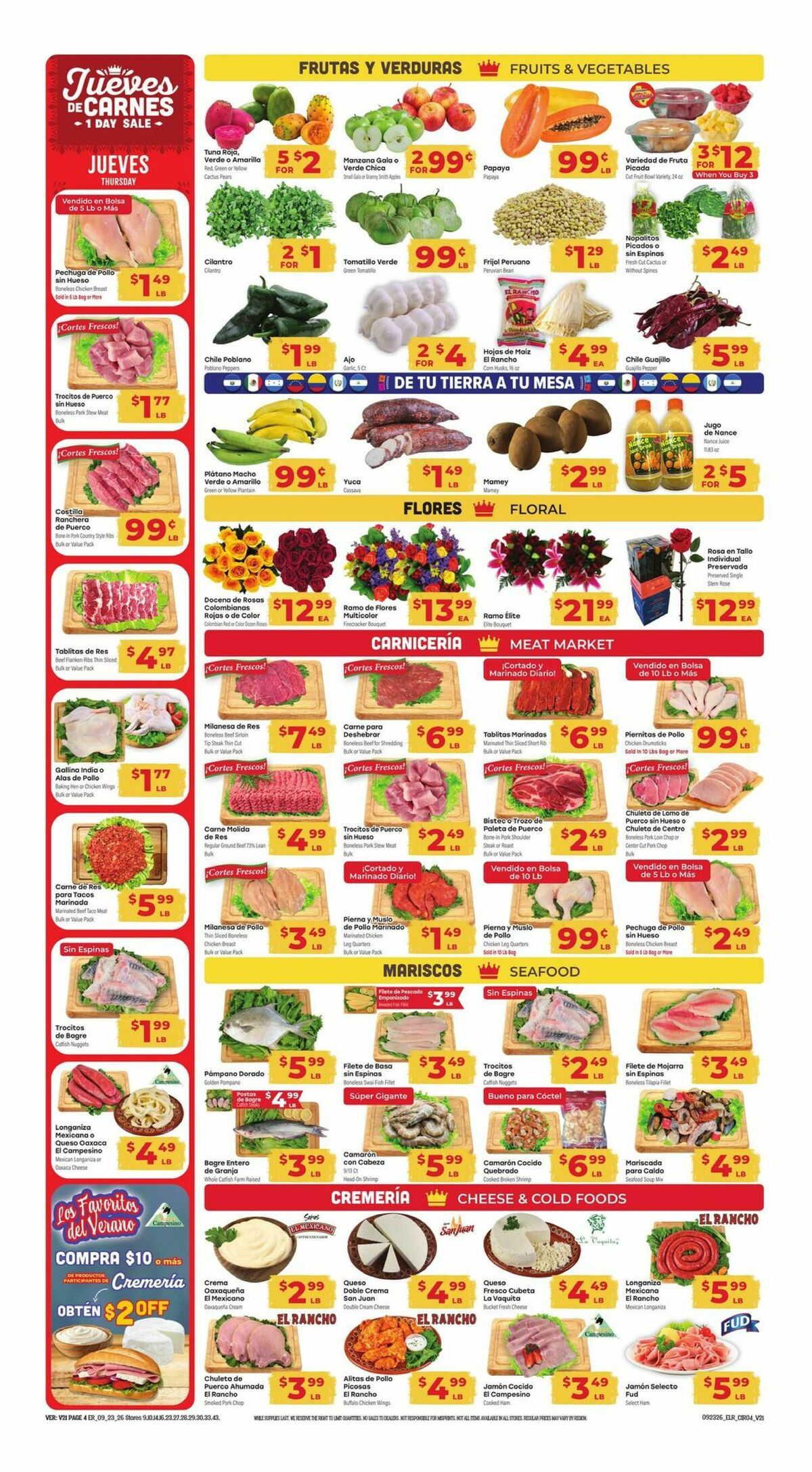 El Rancho Weekly Ad from September 23