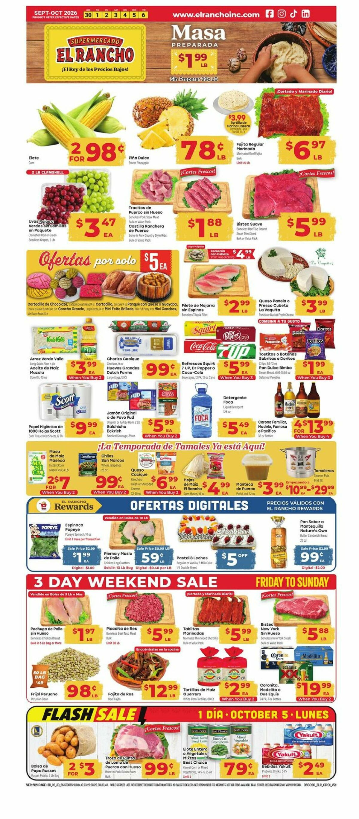 El Rancho Weekly Ad from September 30