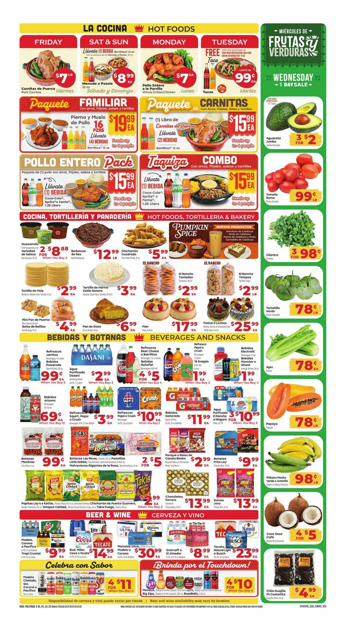 El Rancho Weekly Ad from September 30