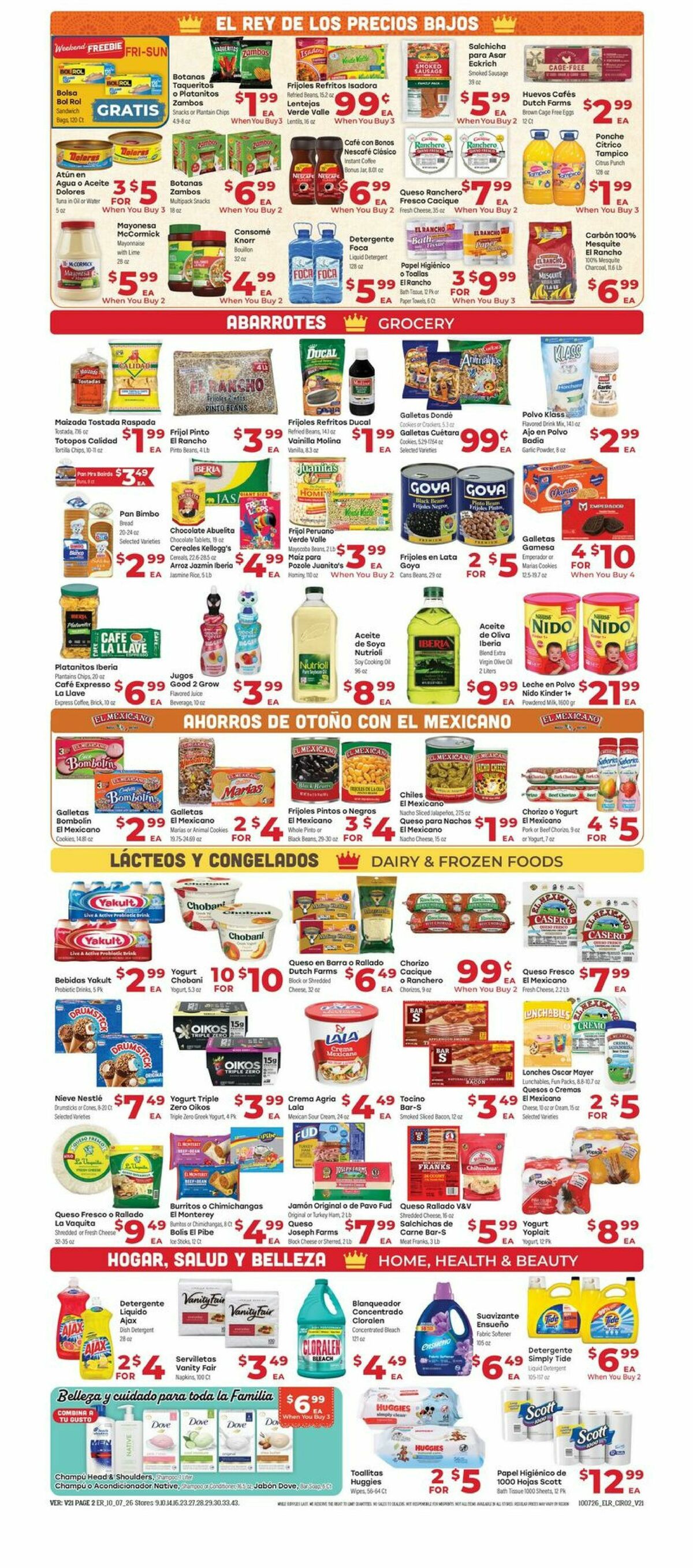 El Rancho Weekly Ad from October 7