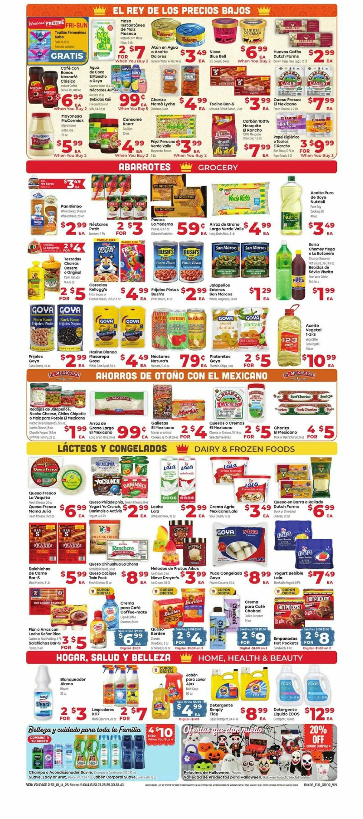 El Rancho Weekly Ad from October 14