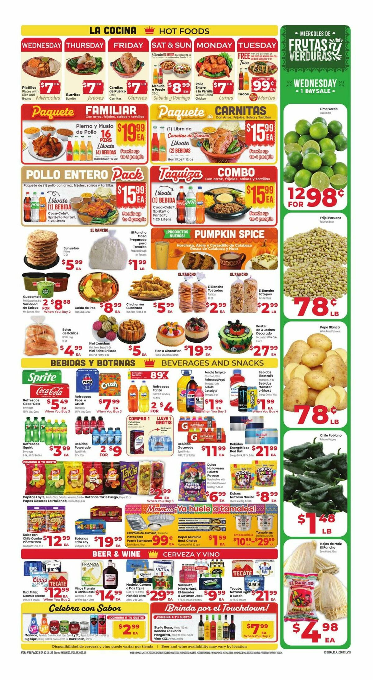 El Rancho Weekly Ad from October 21