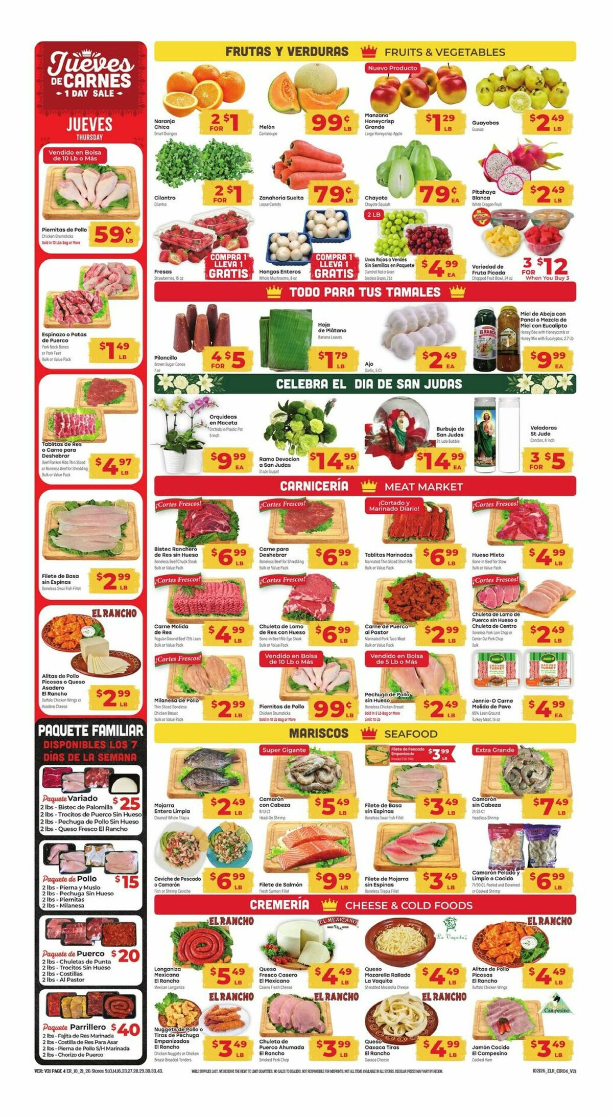 El Rancho Weekly Ad from October 21