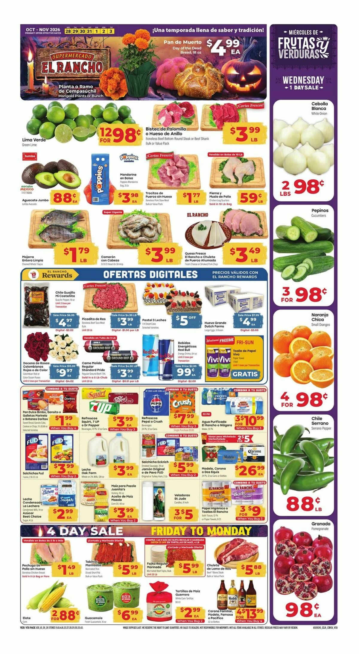 El Rancho Weekly Ad from October 28