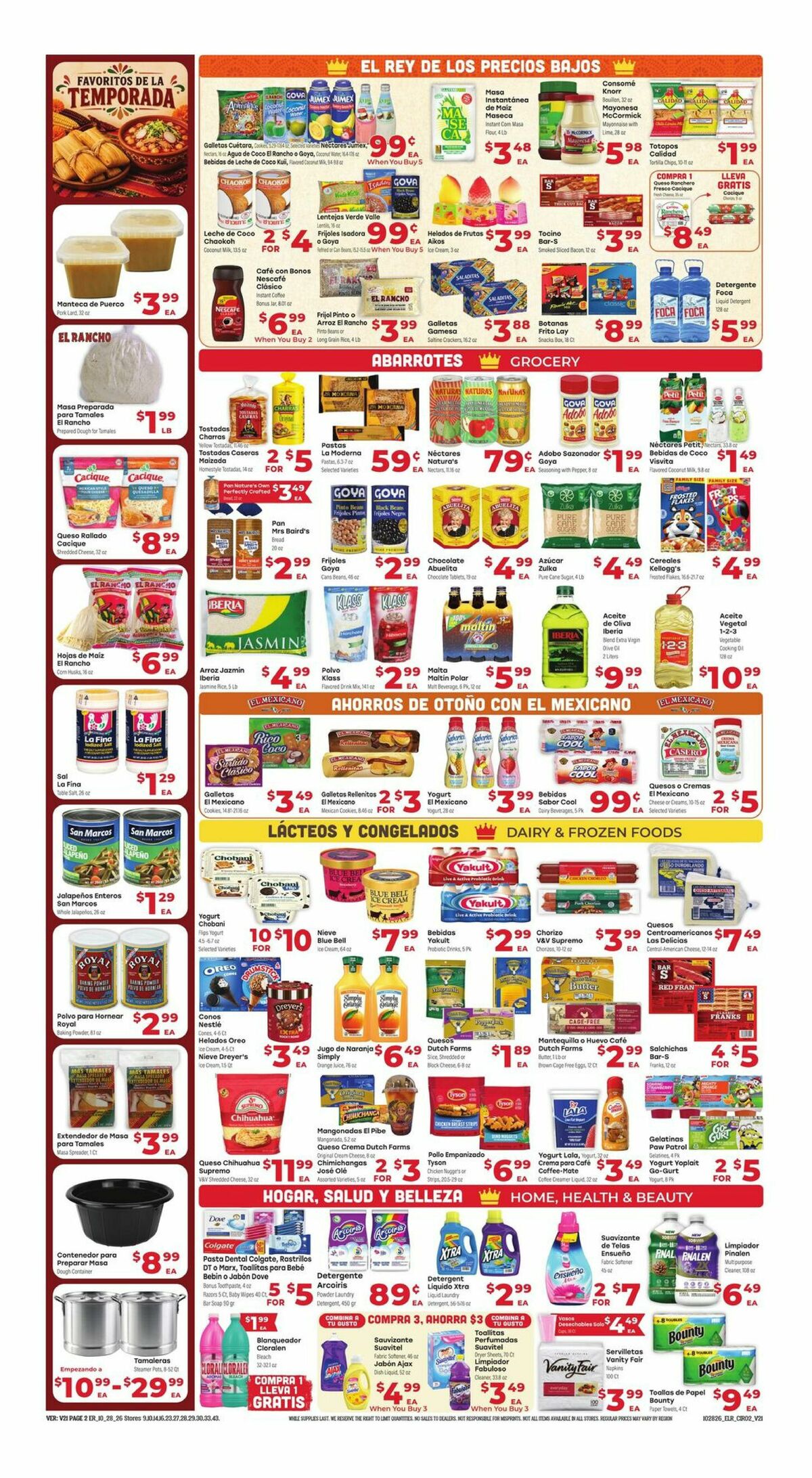 El Rancho Weekly Ad from October 28