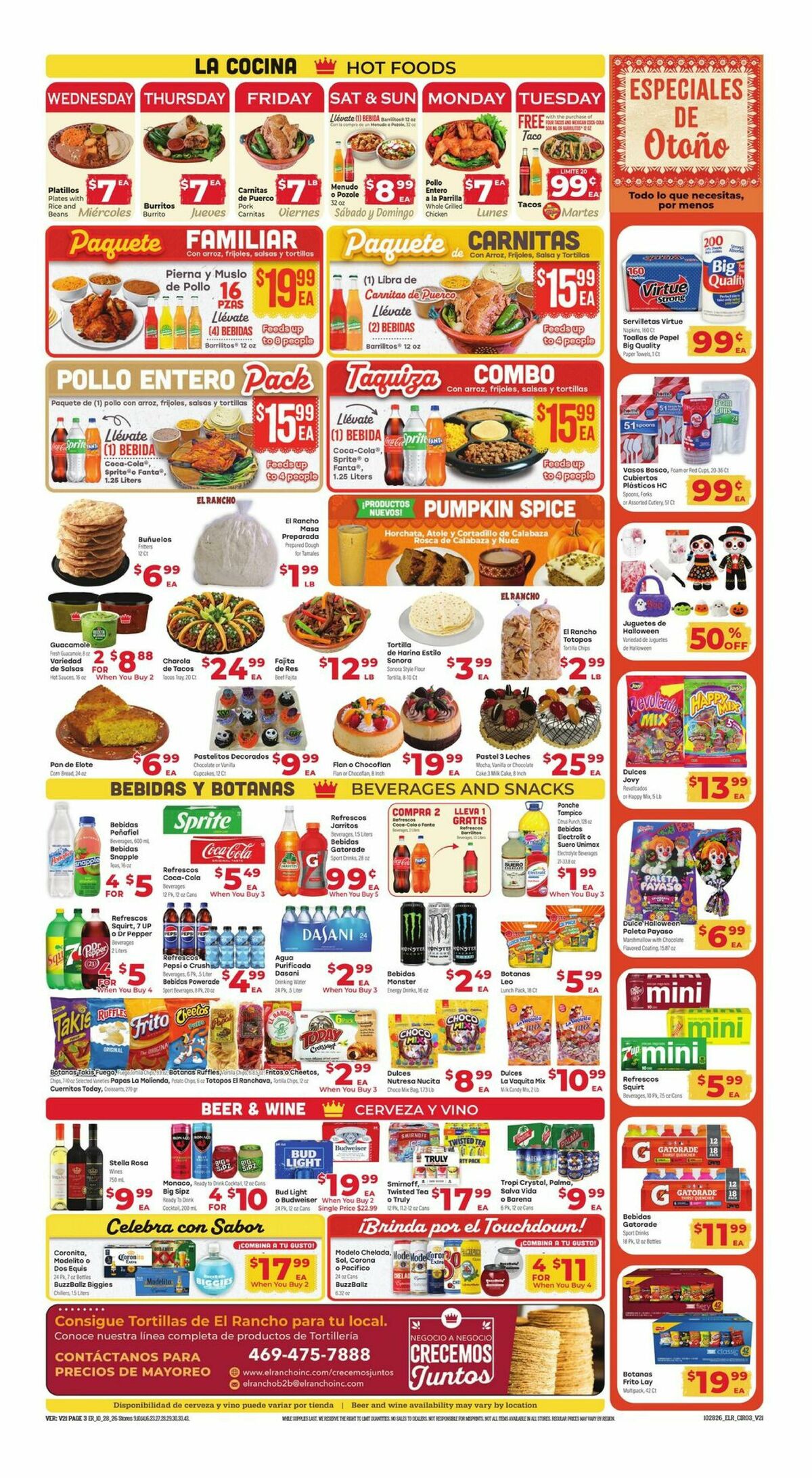El Rancho Weekly Ad from October 28