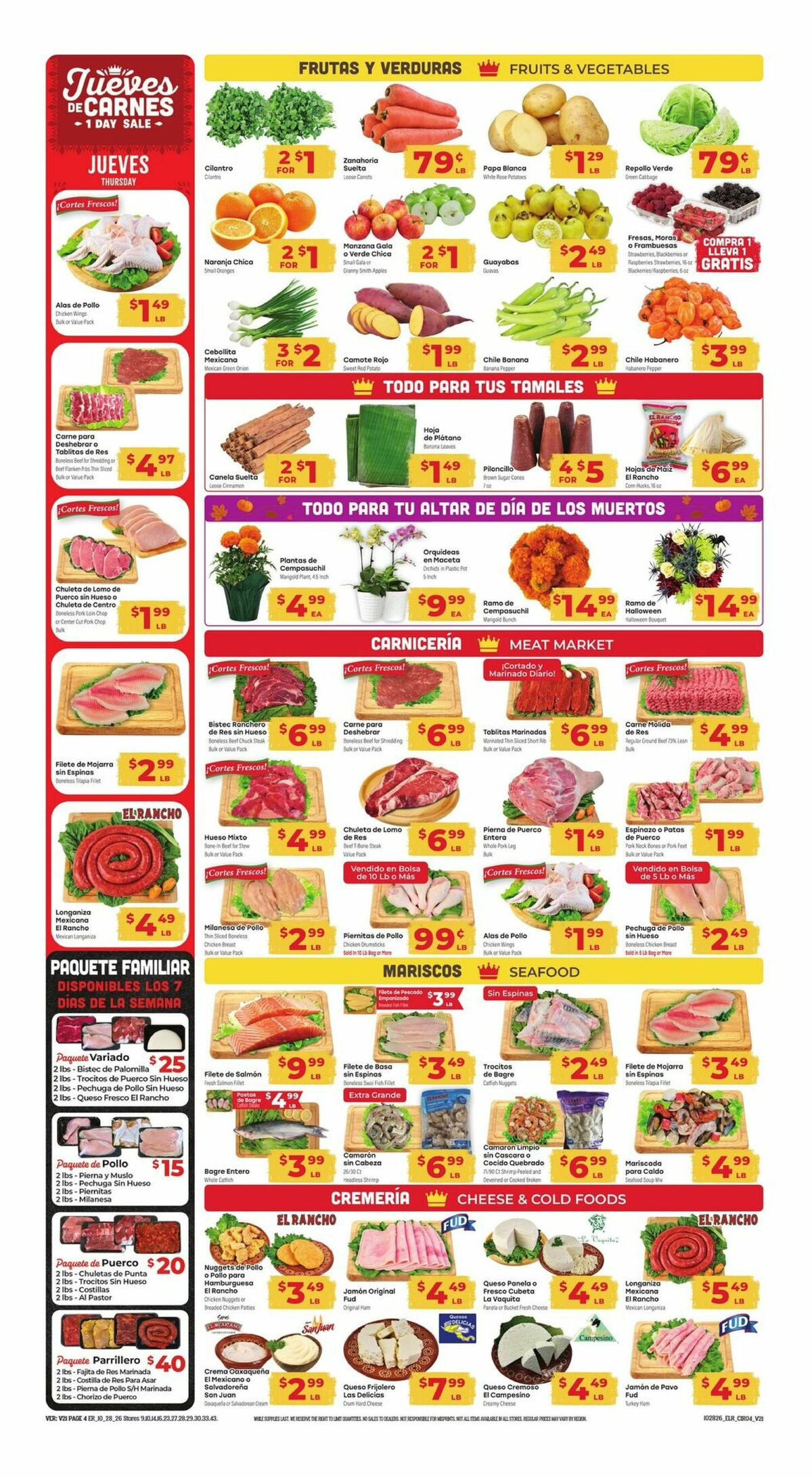 El Rancho Weekly Ad from October 28