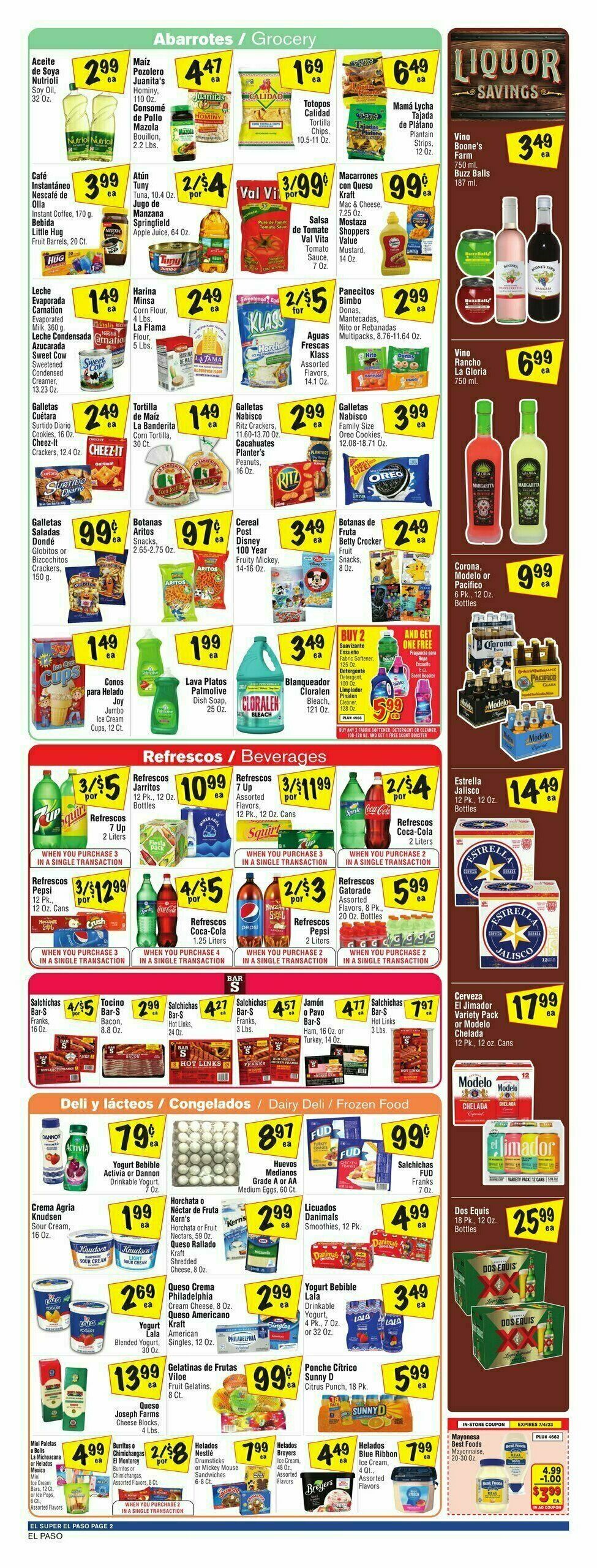 El Super Markets Weekly Ad from June 28