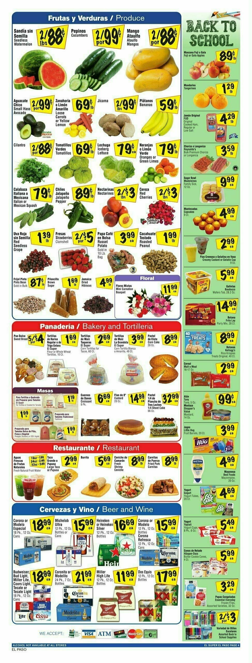 El Super Markets Weekly Ad from August 2