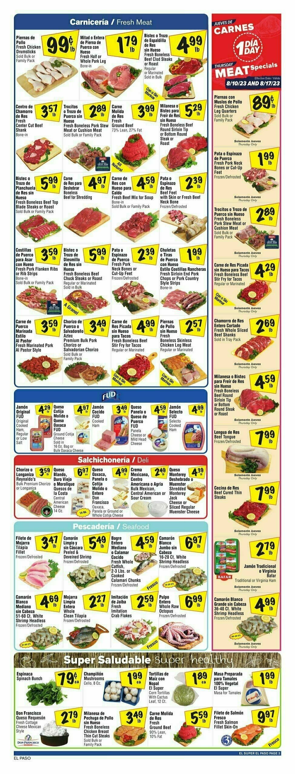 El Super Markets Weekly Ad from August 9