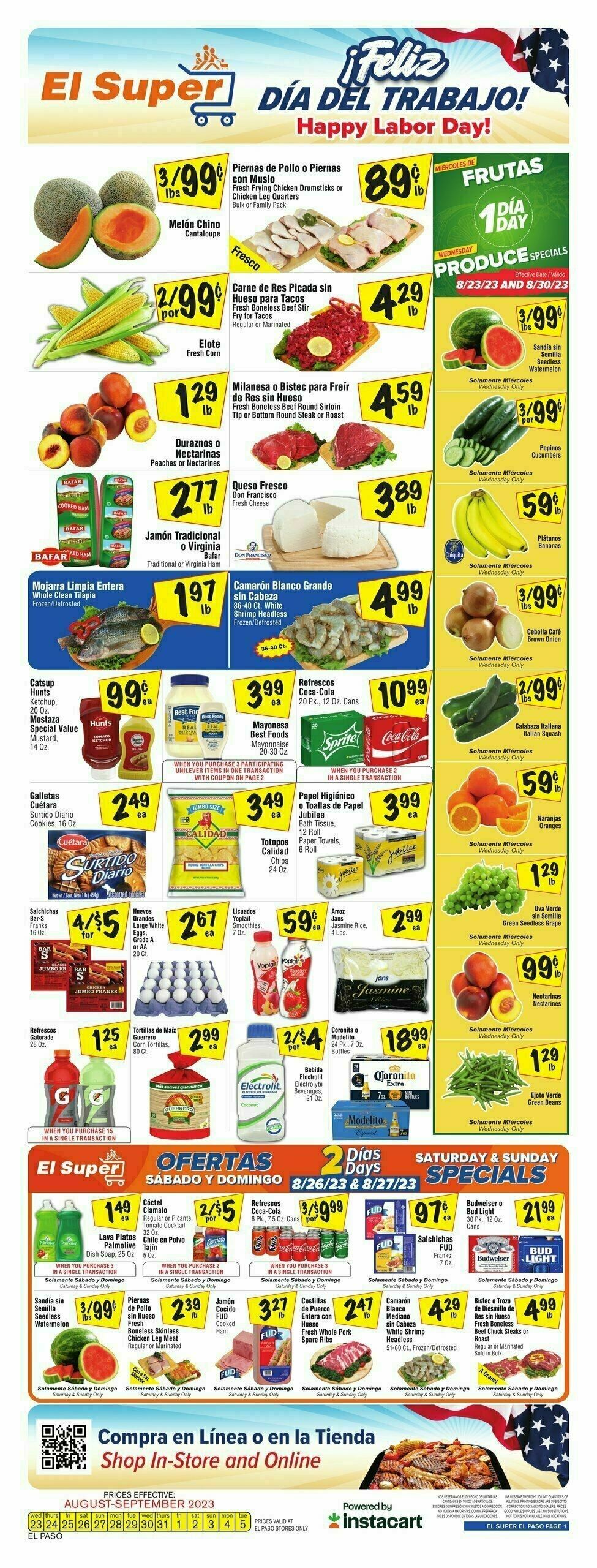 El Super Markets Weekly Ad from August 23